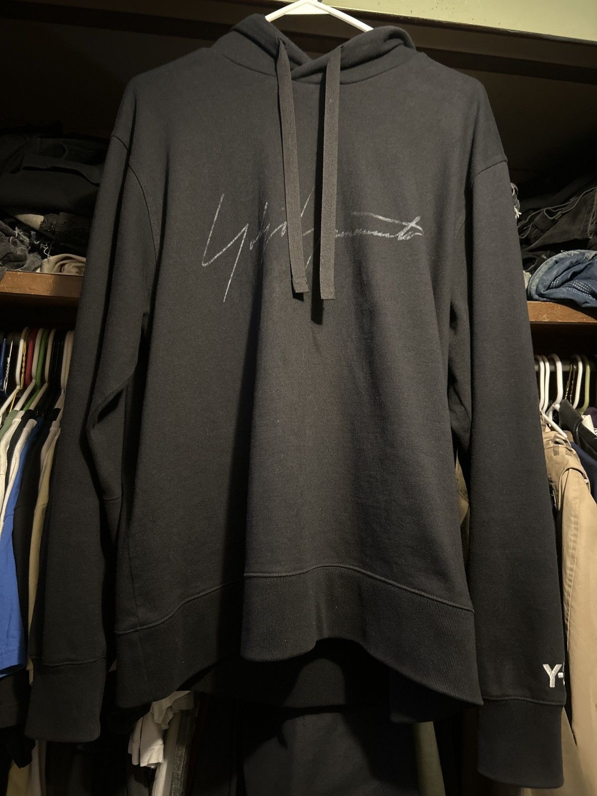 Y-3 Y-3 Yohji Yamamoto Logo Hoodie Size US L / EU 52-54 / 3 - 1 Thumbnail