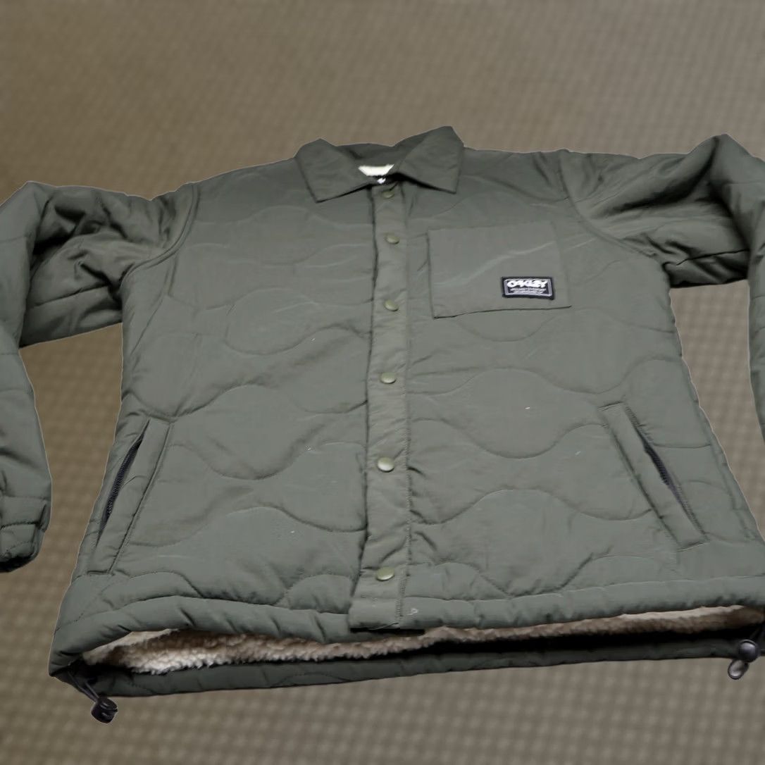 Oakley Oakley Jacket Mens M Green Quilted Sherpa Lined Regular Fit Snap Outdoor Summer? Size US M / EU 48-50 / 2 - 1 Thumbnail