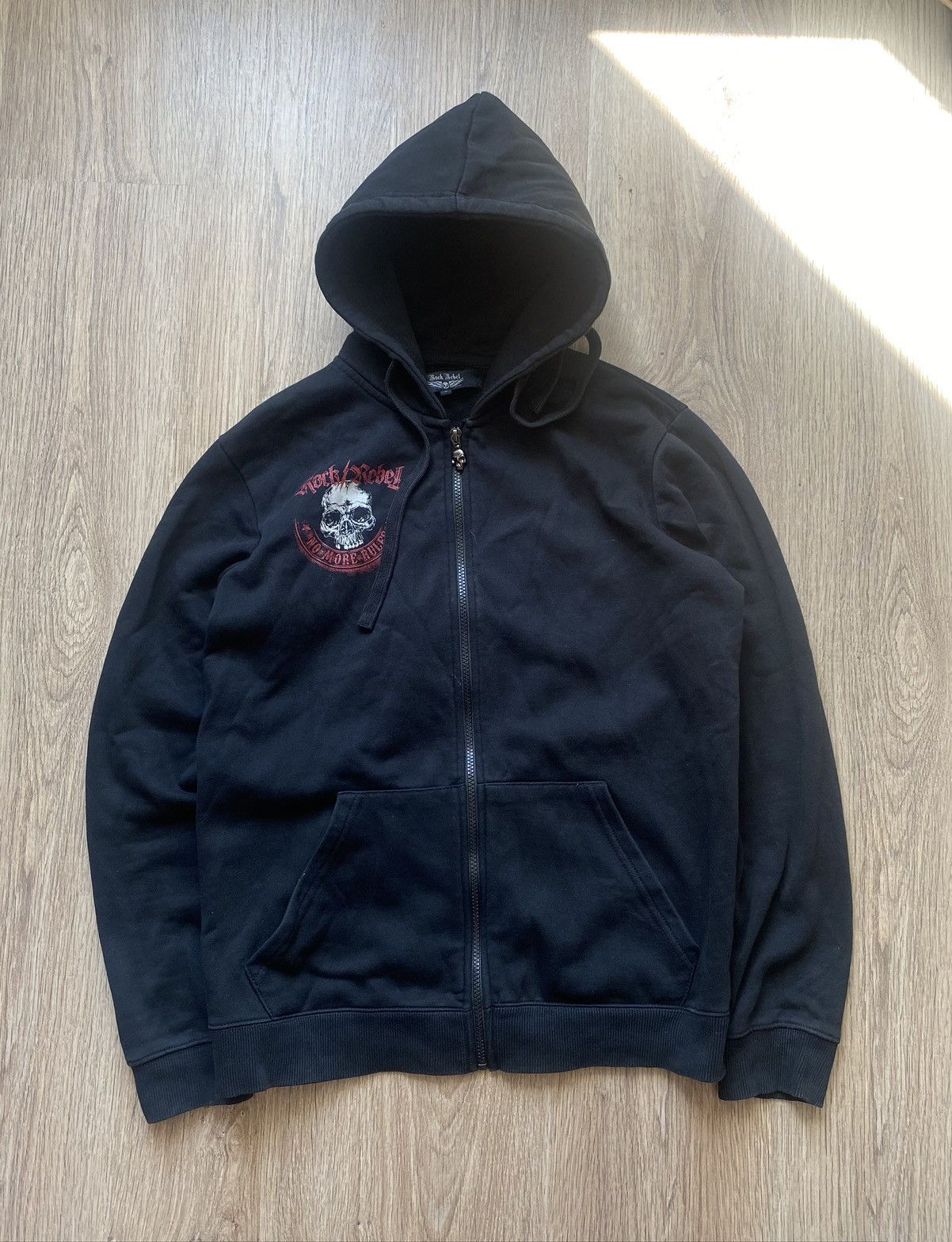 Affliction × Vintage Affliction STYLE Grunge Y2K Cyber skull Hoodie black Size US S / EU 44-46 / 1 - 1 Thumbnail