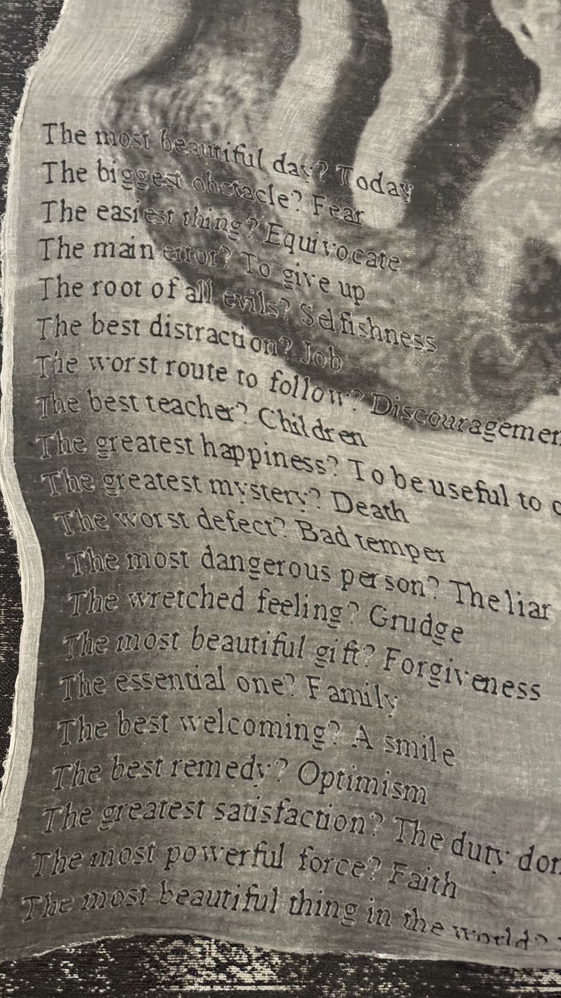Faliero Sarti Silk/Modal "A Mother's Love" Manifesto, Mother Teresa Scarf Size ONE SIZE - 3 Thumbnail