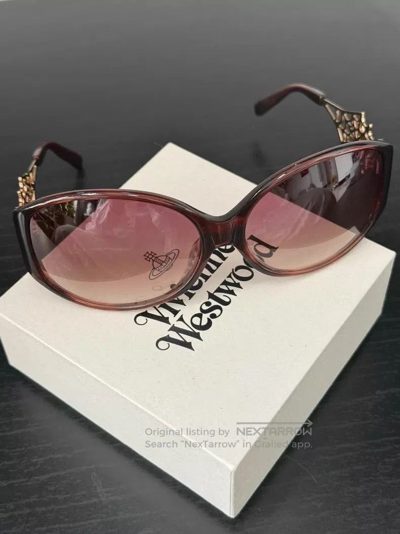 Vivienne Westwood Vivienne Westwood Rare red brown, spider web, sunglasses, Size ONE SIZE - 1 Thumbnail