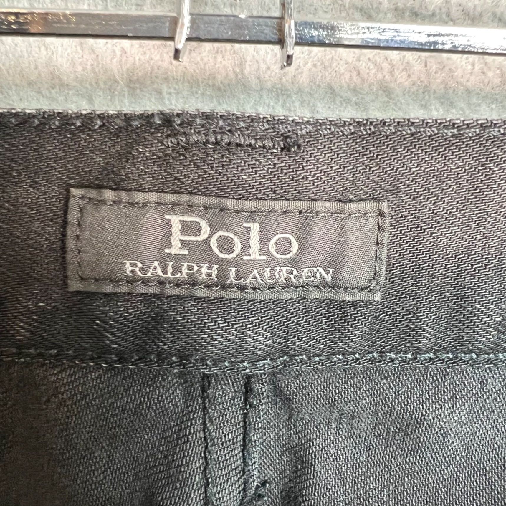 Polo Ralph Lauren Polo Ralph Lauren Jeans Womens 26 Black Skinny Distressed Raw Hem Denim 5-Pocket Rise Mid Inseam 25 Size 26" / US 2 / IT 38 - 3 Thumbnail