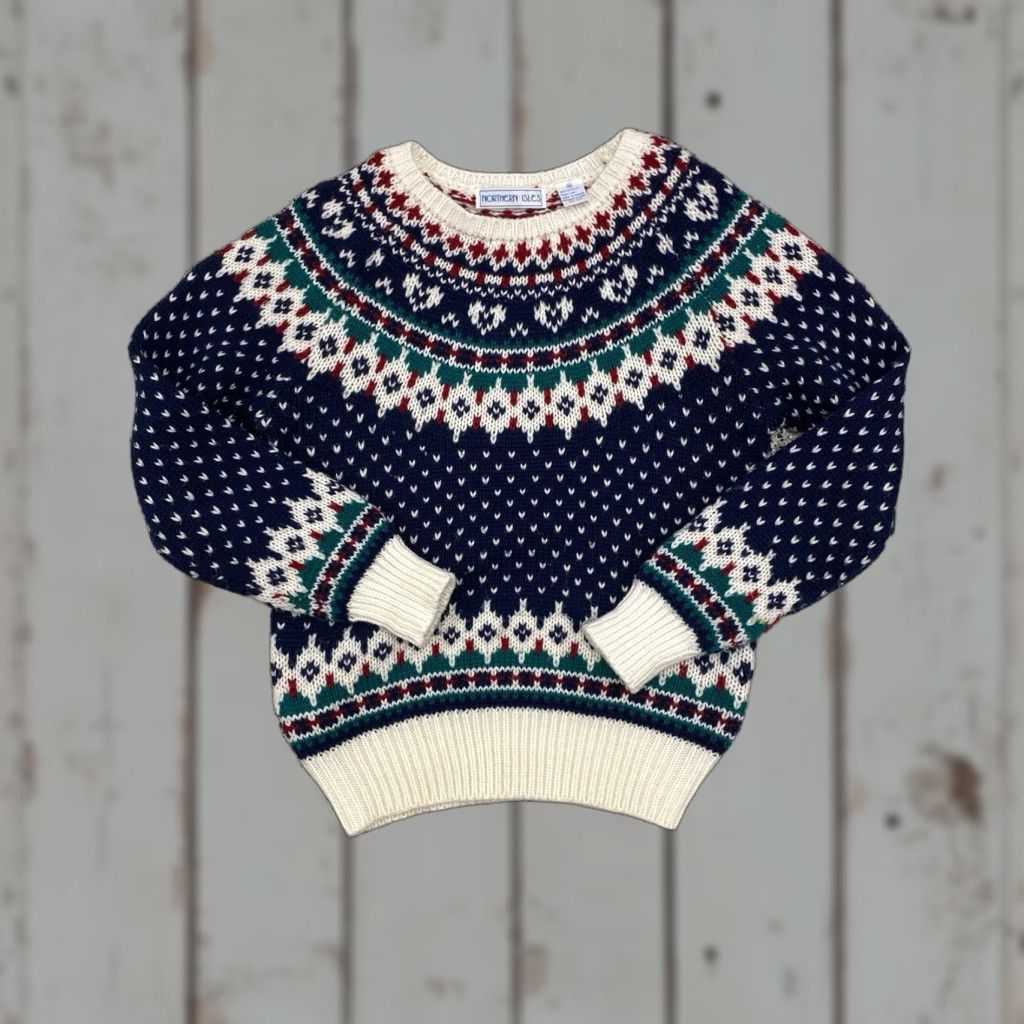 Vintage VINTAGE Northern Isles Sweater Womens Medium Pullover Knit Mock Neck Floral Heavyweight Long Sleeve Casual Size M / US 6-8 / IT 42-44 - 1 Thumbnail