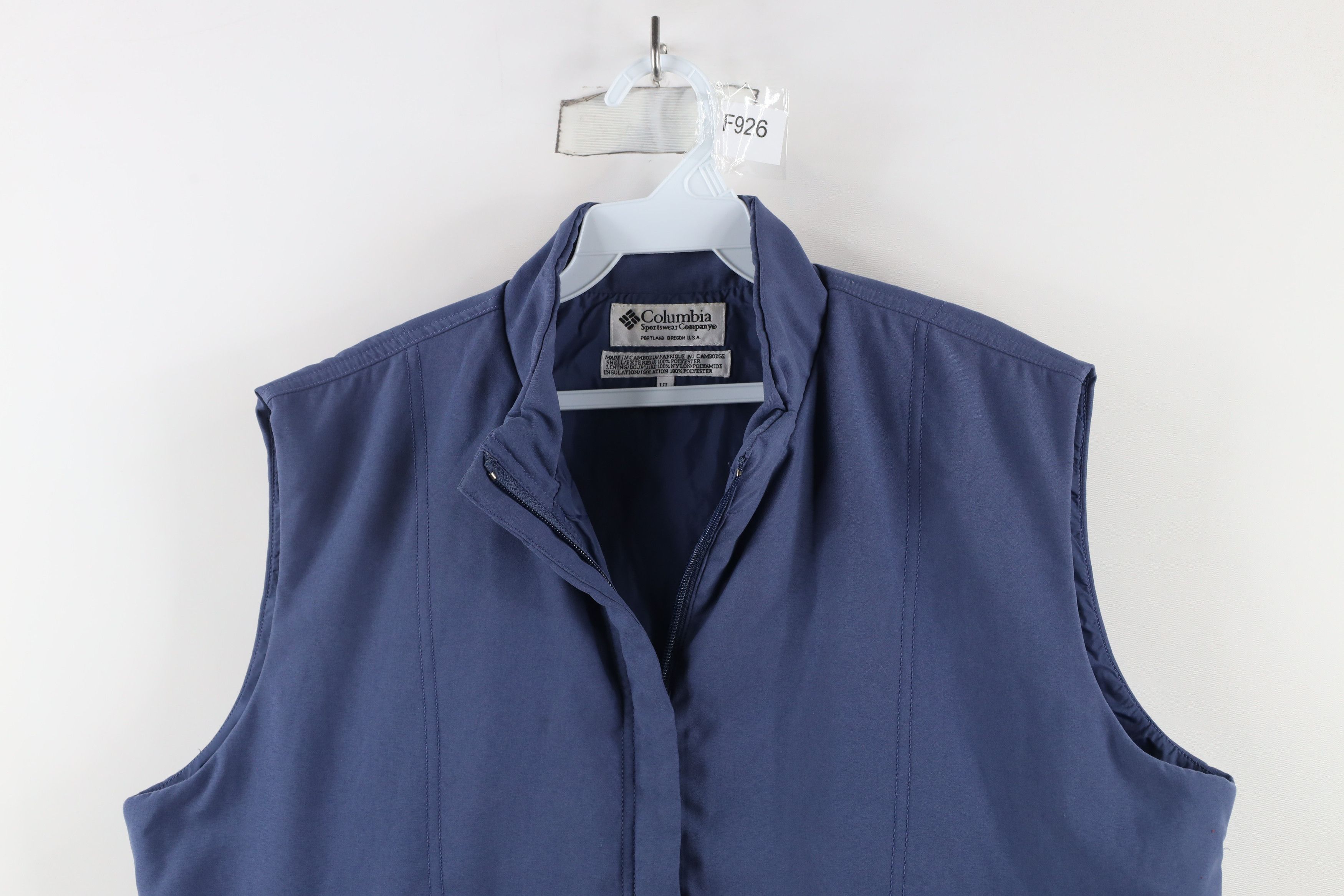 Columbia × Vintage Vintage 90s Columbia Blank Microfiber Full Zip Vest Jacket Size XL / US 12-14 / IT 48-50 - 2 Thumbnail
