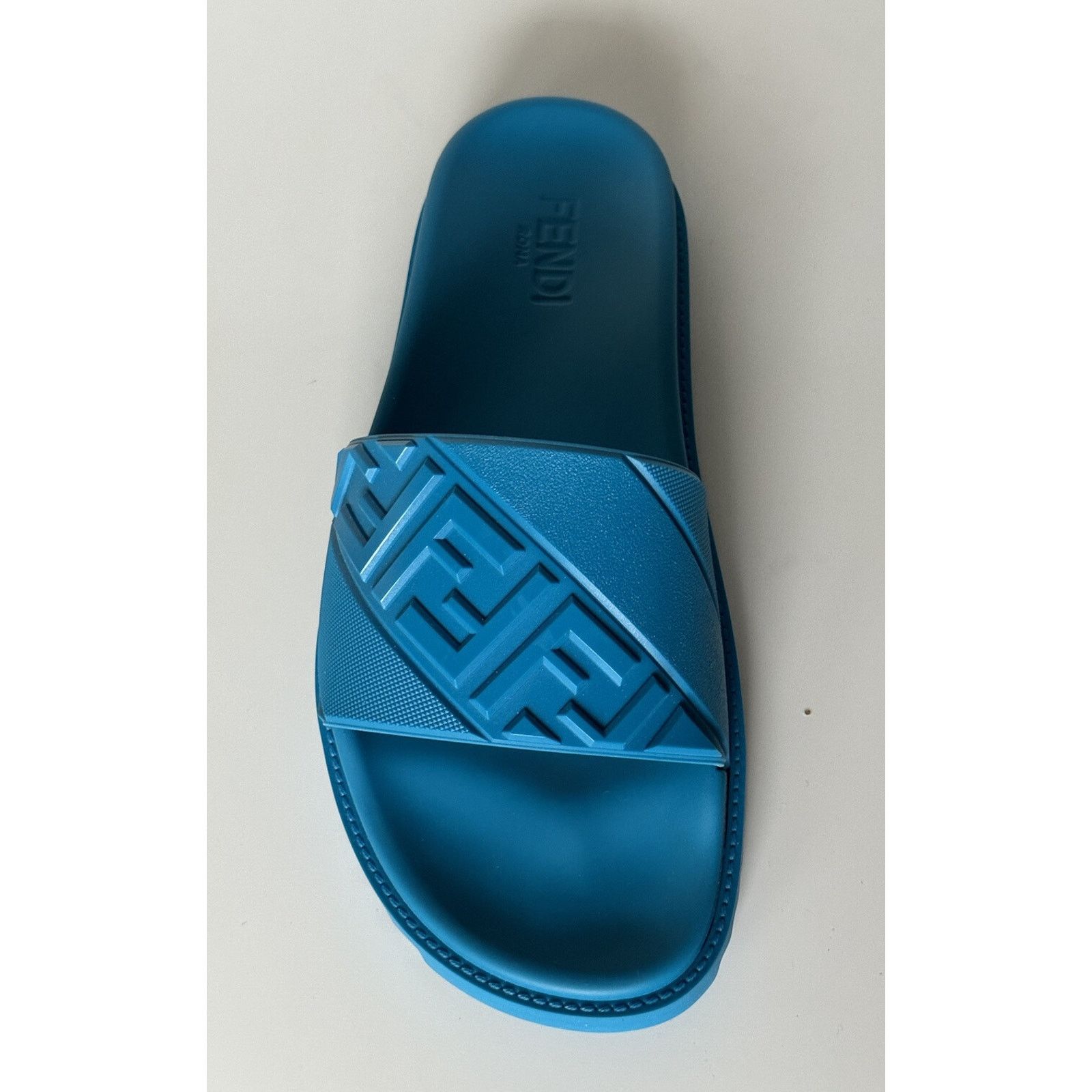 Fendi Fendi Men's FF Rubber Sandals Cyber Blue 13 US/12 UK 7X1377 Size US 13 / EU 46 - 5 Thumbnail