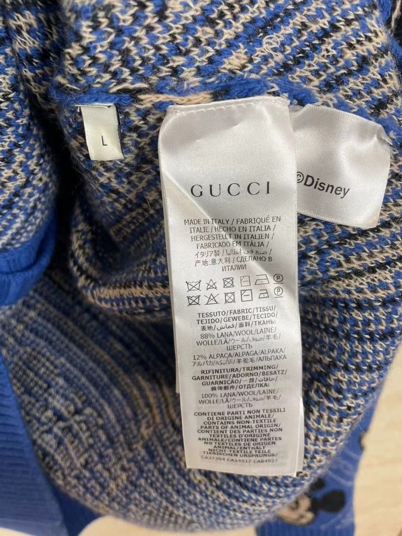 Gucci Gucci Disney co-branded Mickey blue cardigan sweater 2501-N Size US L / EU 52-54 / 3 - 5 Thumbnail