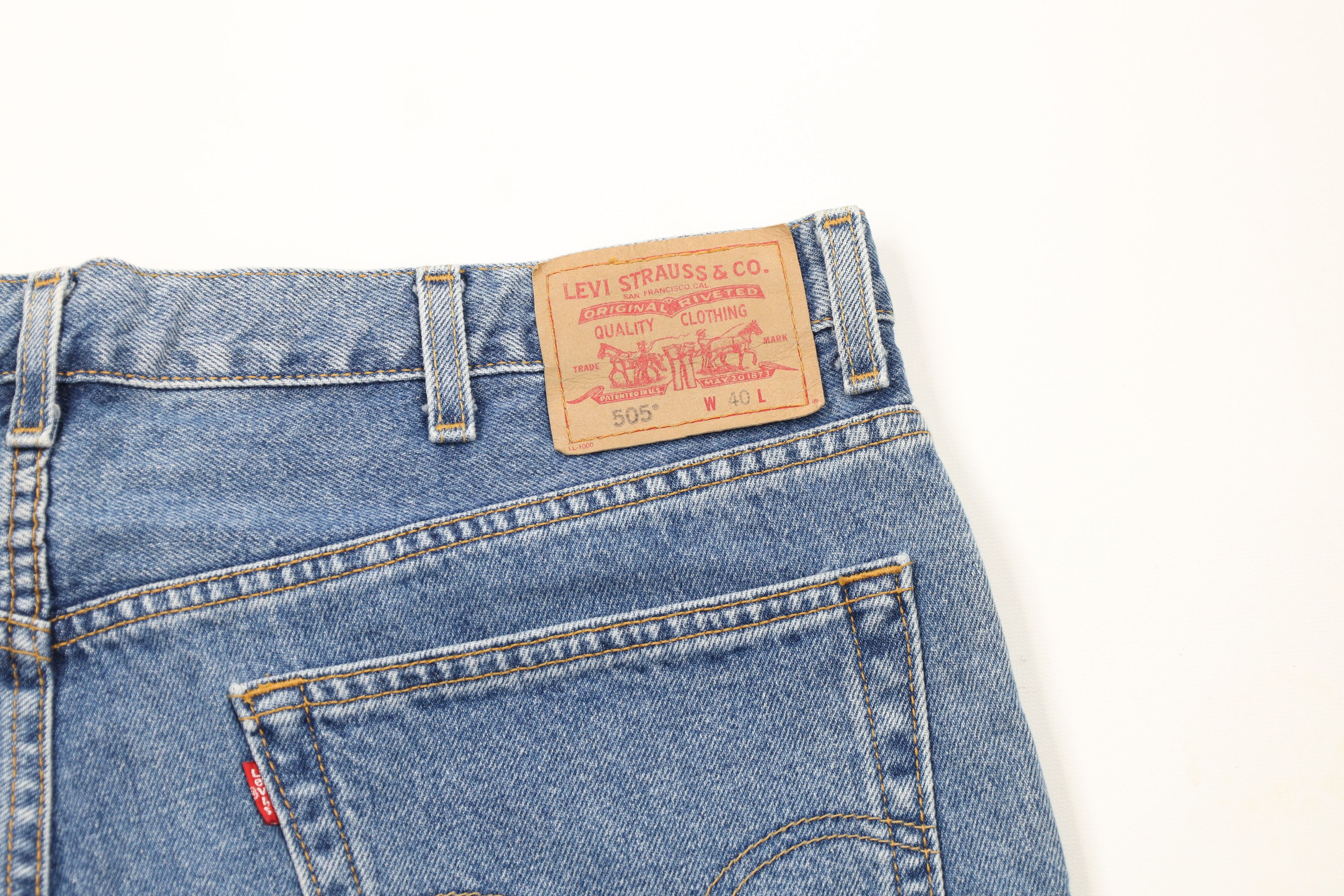 Levi's × Vintage Vintage Y2K 2002 Levis 505 Denim Jean Shorts Jorts Blue Size US 40 / EU 56 - 14 Thumbnail