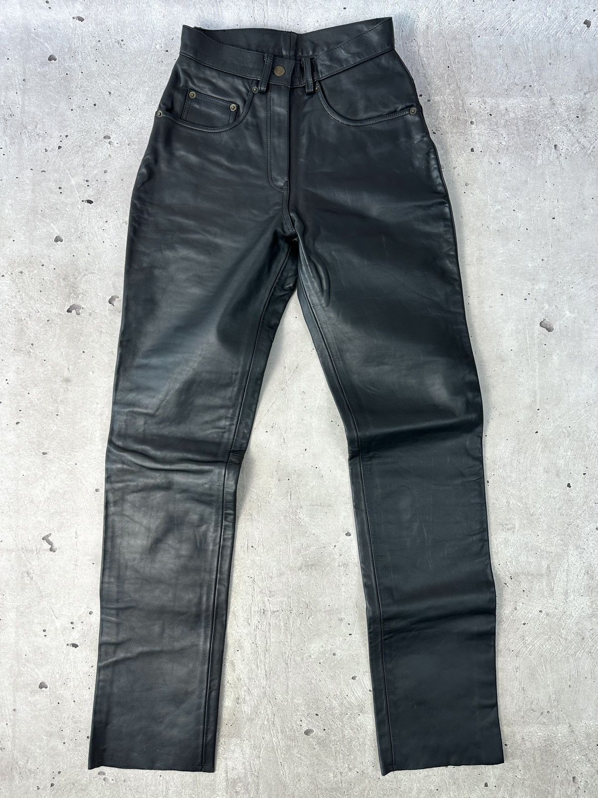 Belstaff Belstaff Vintage Leather Black Biker Pants Size 30" / US 8 / IT 44 - 2 Thumbnail