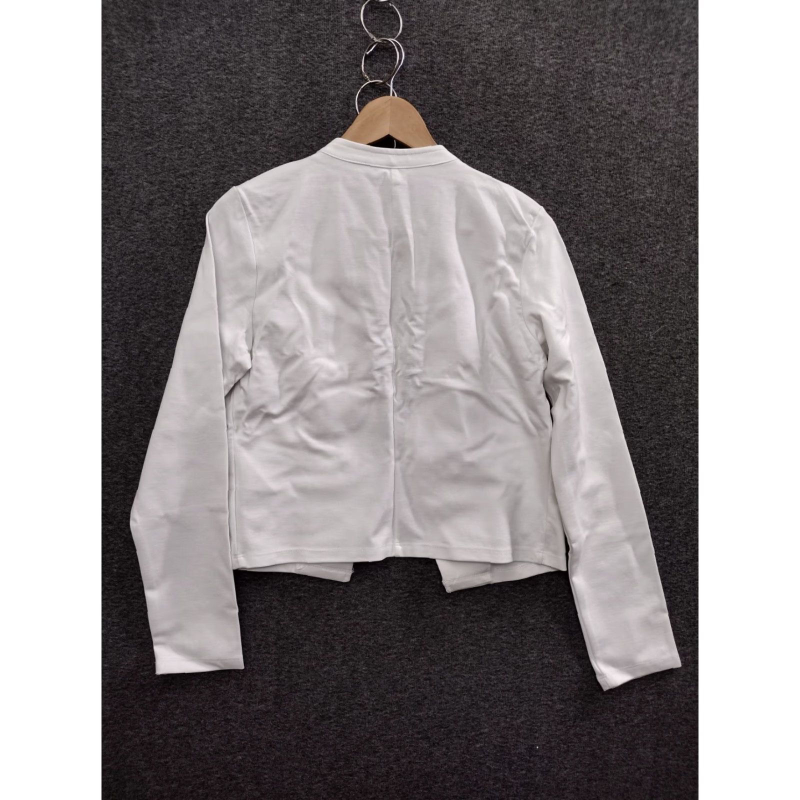 Guess Guess Women's Ivory Open Front Blazer Cropped Length Size M Size M / US 6-8 / IT 42-44 - 2 Thumbnail