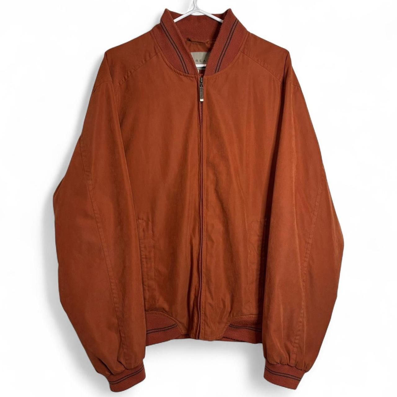 Retreat Vintage Orange Boxy Zip-Up Bomber Jacket - L Size US L / EU 52-54 / 3 - 1 Thumbnail