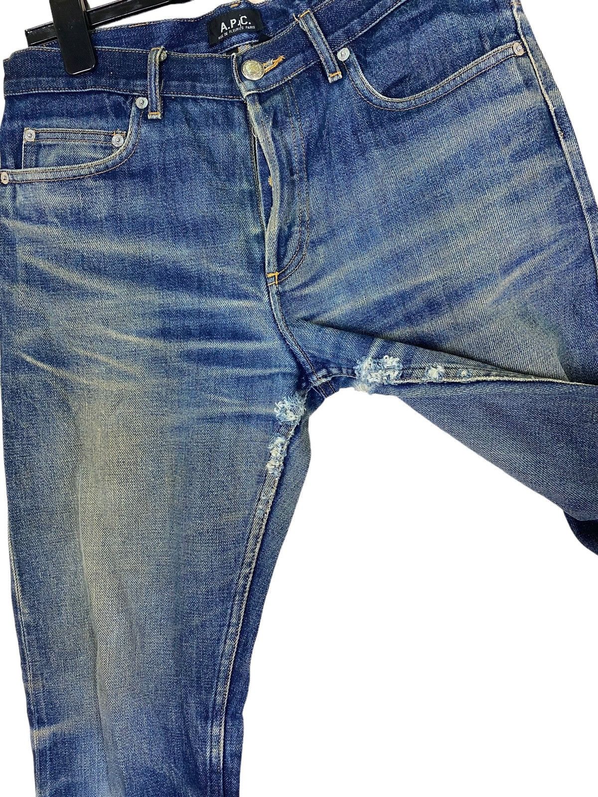 A.P.C. Vintage A.P.C Distressed Selvedge Denim Size US 33 - 5 Thumbnail