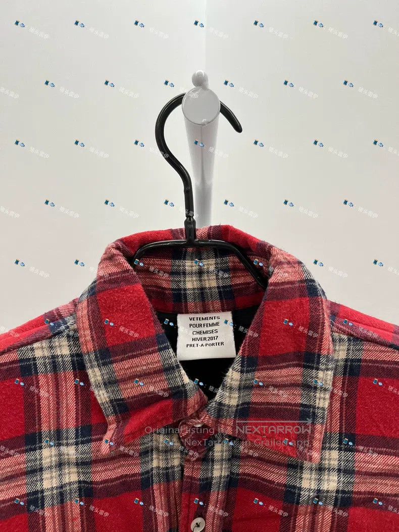 Vetements Vetements Iron Ring Shoulder Red Plaid Shirt Size US S / EU 44-46 / 1 - 3 Thumbnail