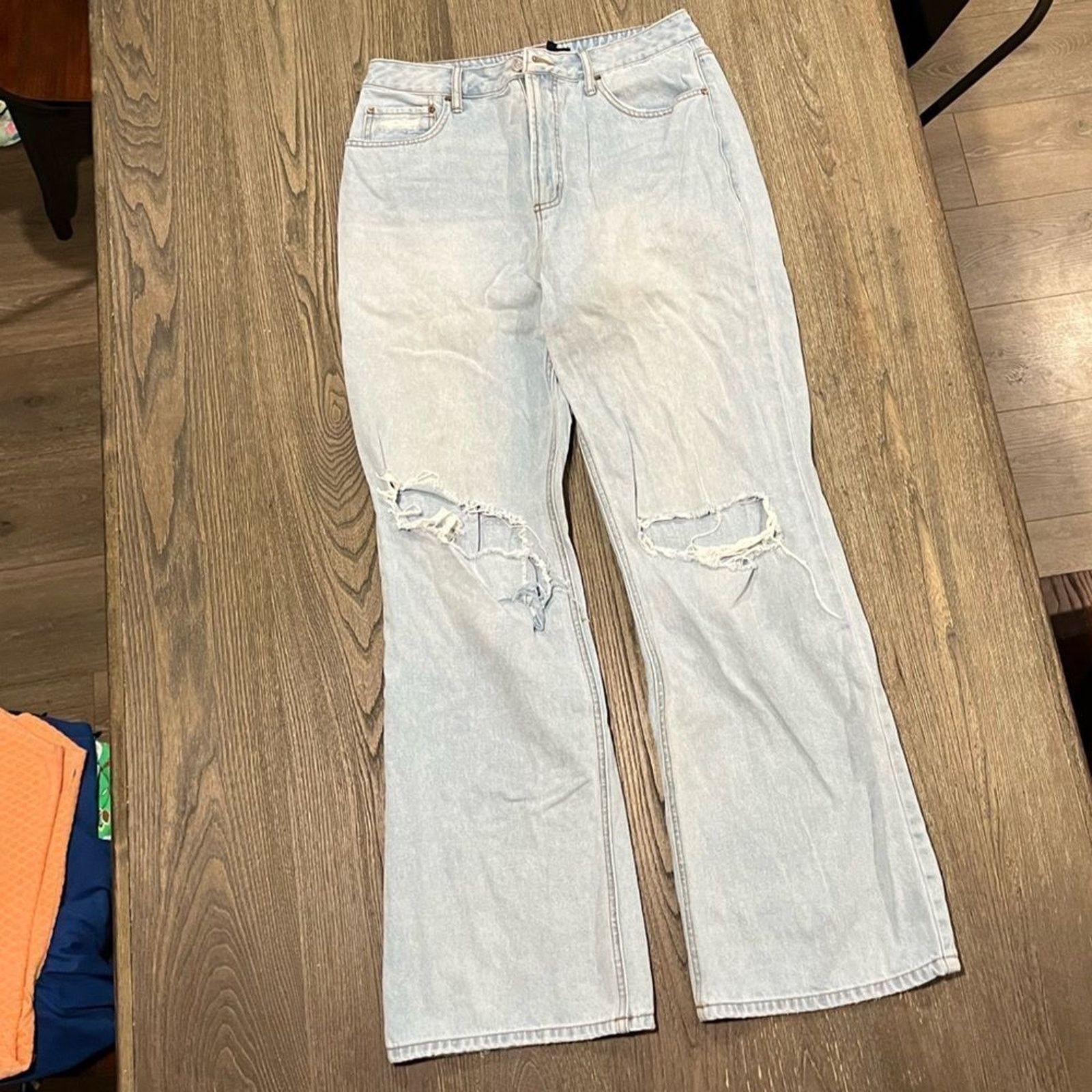 ARMA AFRM Jeans Oden Flared Leg High Waisted Distressed Size 31" - 1 Thumbnail
