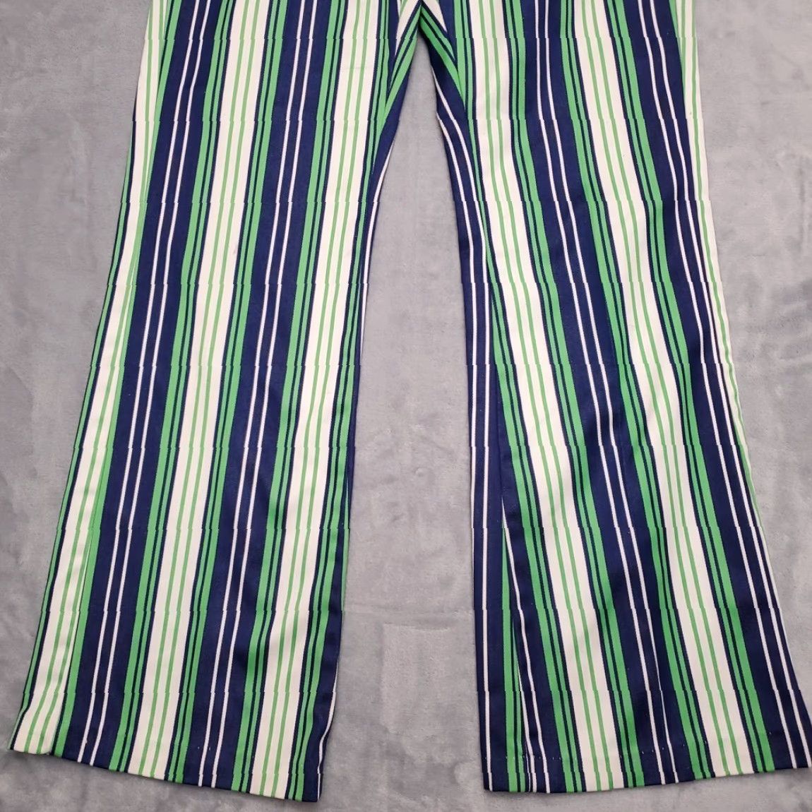 Wrangler VTG Wrangler Pants Women 11 Chino Flare Striped 26x30 Multicolor USA Retro Gently Used Womens Size 32" / US 10 / IT 46 - 2 Thumbnail