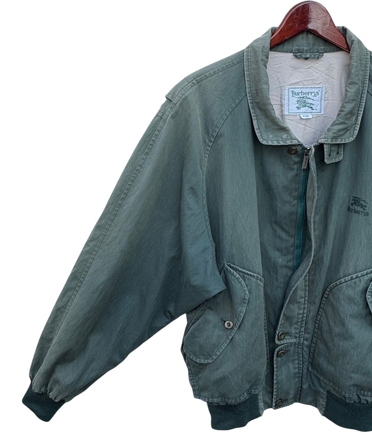 Burberry Vintage Burberry’s Thrashed Sun Faded Harrington Jacket Size US L / EU 52-54 / 3 - 4 Thumbnail