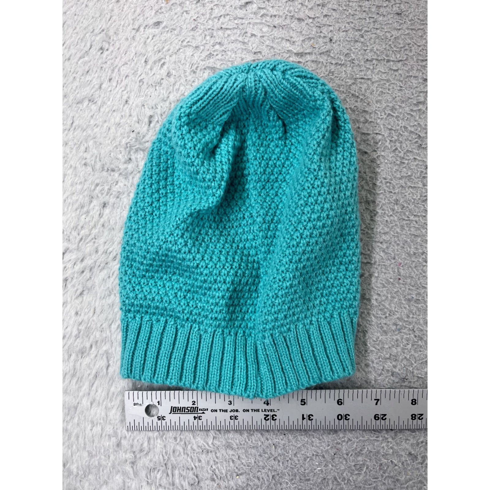 Vintage The Oaks Beanie Hat Adult One Size Turquoise Blue Knit Embroidered Acrylic Ski Beanie Unisex Mens Womens Boys Girls Fashion Ski Theme Vintage: No Size ONE SIZE - 3 Thumbnail