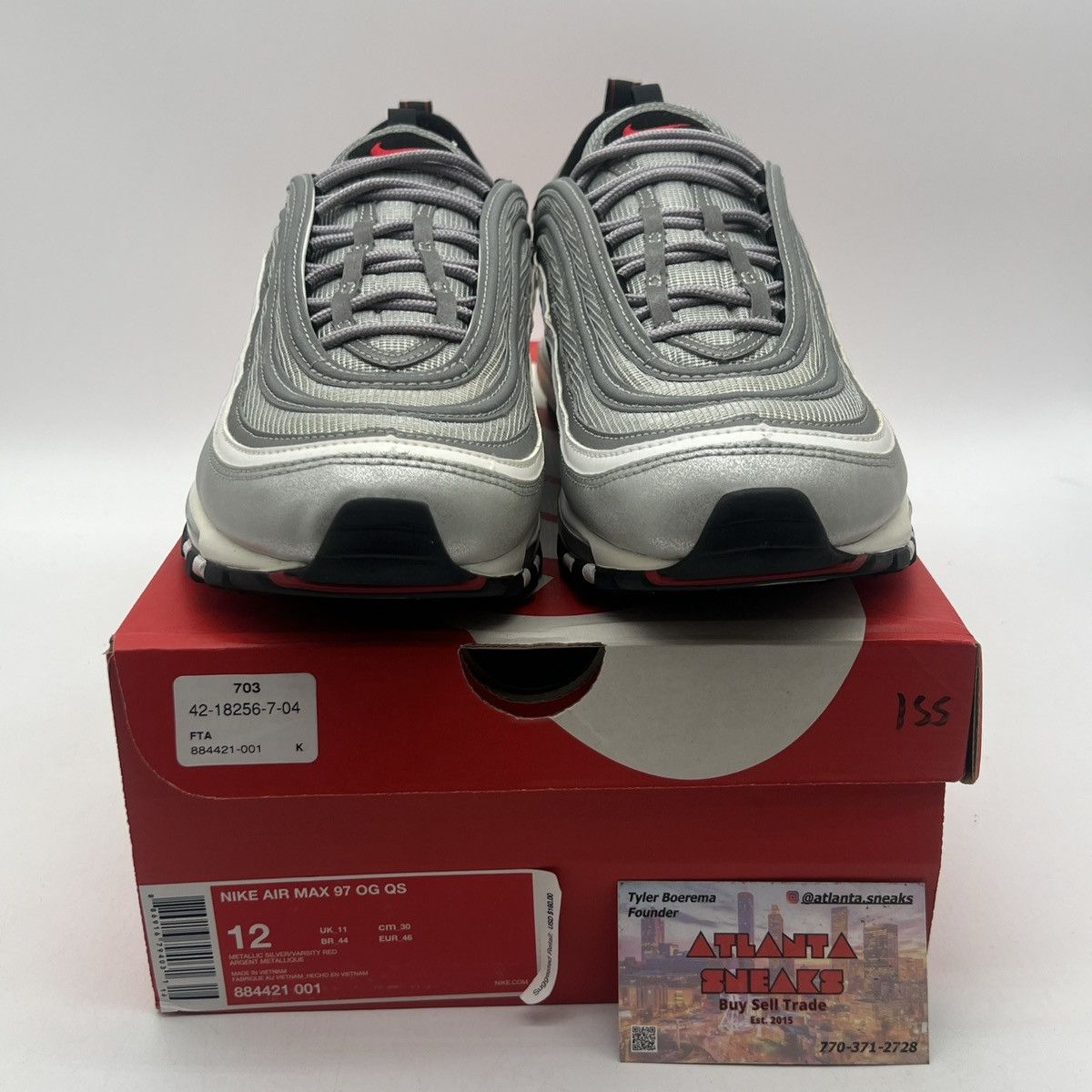 Nike Air max 97 silver bullet Size US 12 / EU 45 - 2 Thumbnail