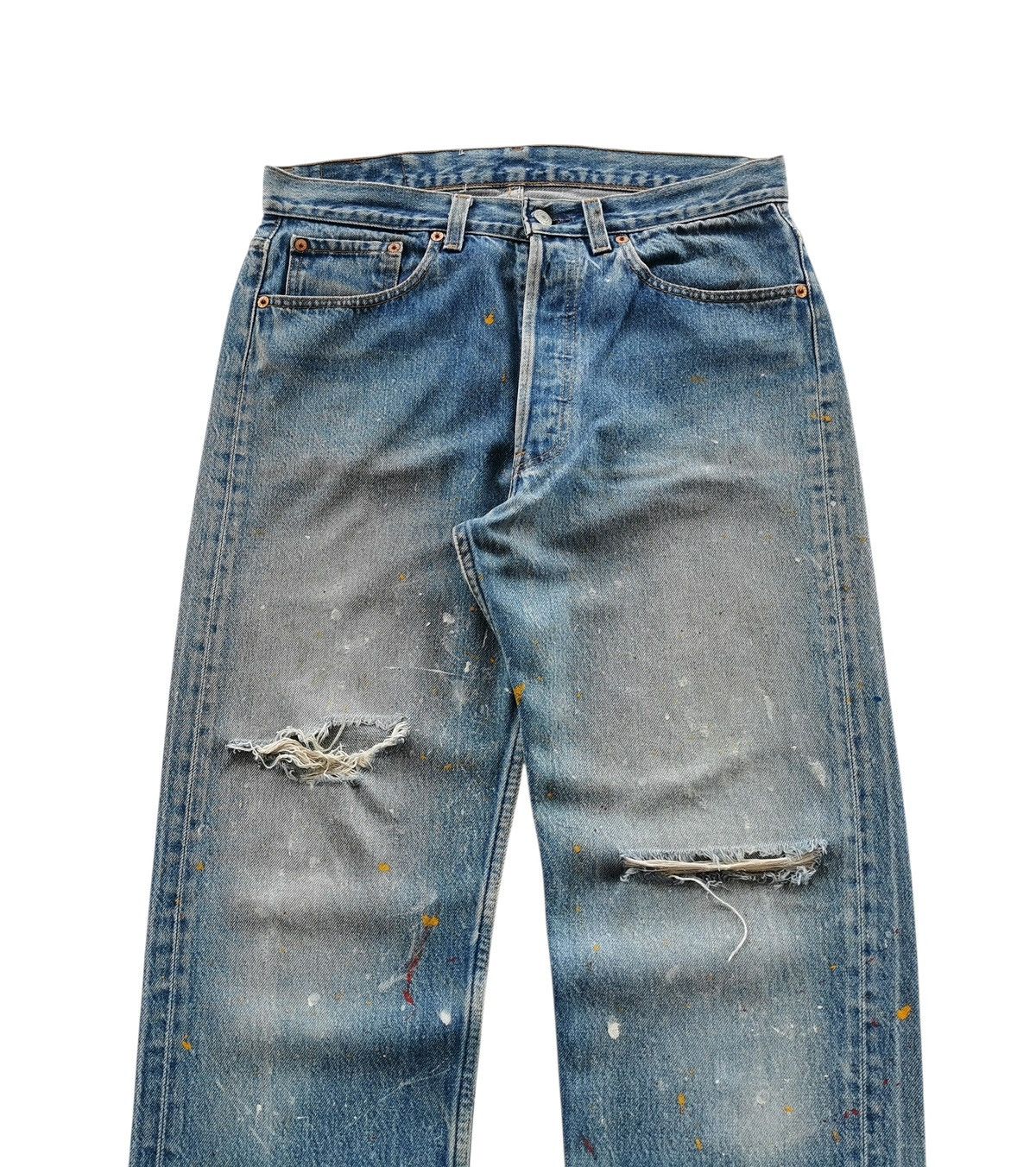 Levi's Vintage Levi's 501 Denim Jeans Paint Splattered Size 32x29 Size US 32 / EU 48 - 3 Thumbnail