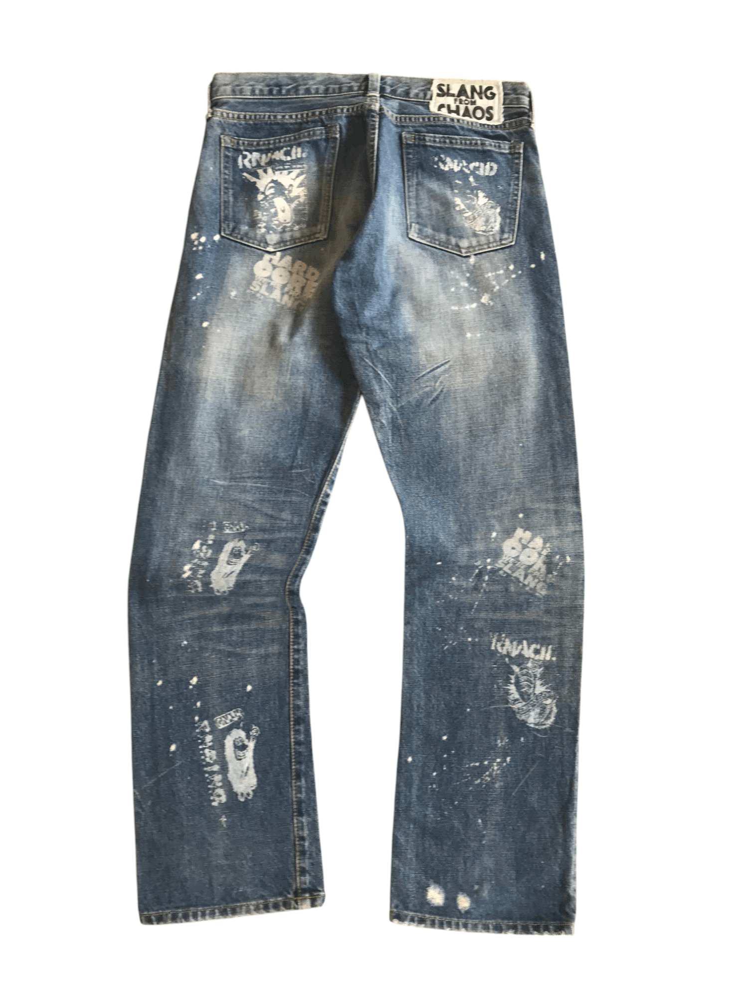 14th Addiction × 20471120 × Hysteric Glamour Y2K RNA Rancid Slash from Chaos Denim Size US 31 - 2 Thumbnail