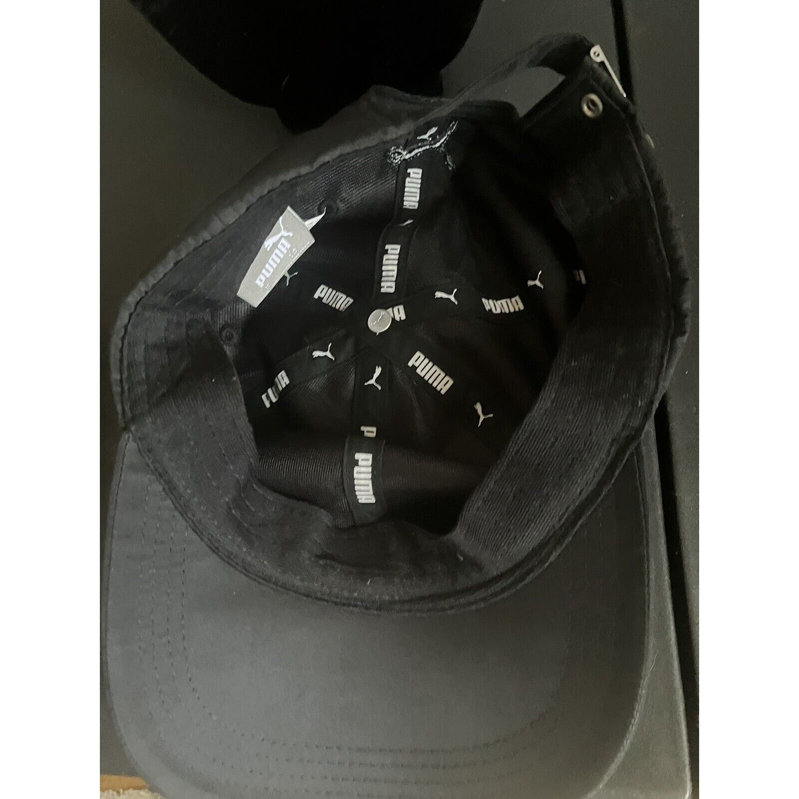 Other Puma Logo Running Hat Black Womens Fit silver 3d logo Size ONE SIZE - 3 Thumbnail