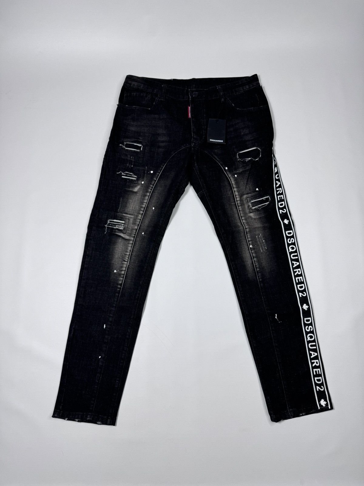 Dsquared2 Dsquared2 exclusive distressed multi logo jeans pants size M Size US 32 / EU 48 - 6 Thumbnail
