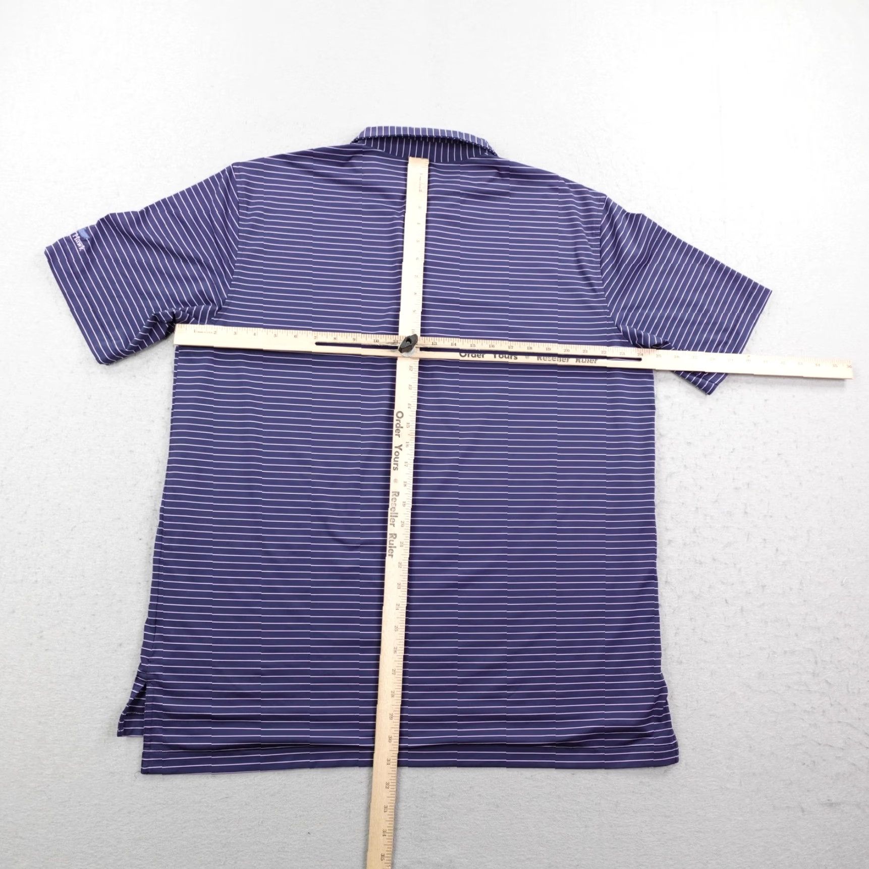Peter Millar Peter Millar Polo Shirt Mens XL Blue Stripes Summer Comfort Golf Shadow Hawk Size US XL / EU 56 / 4 - 6 Thumbnail
