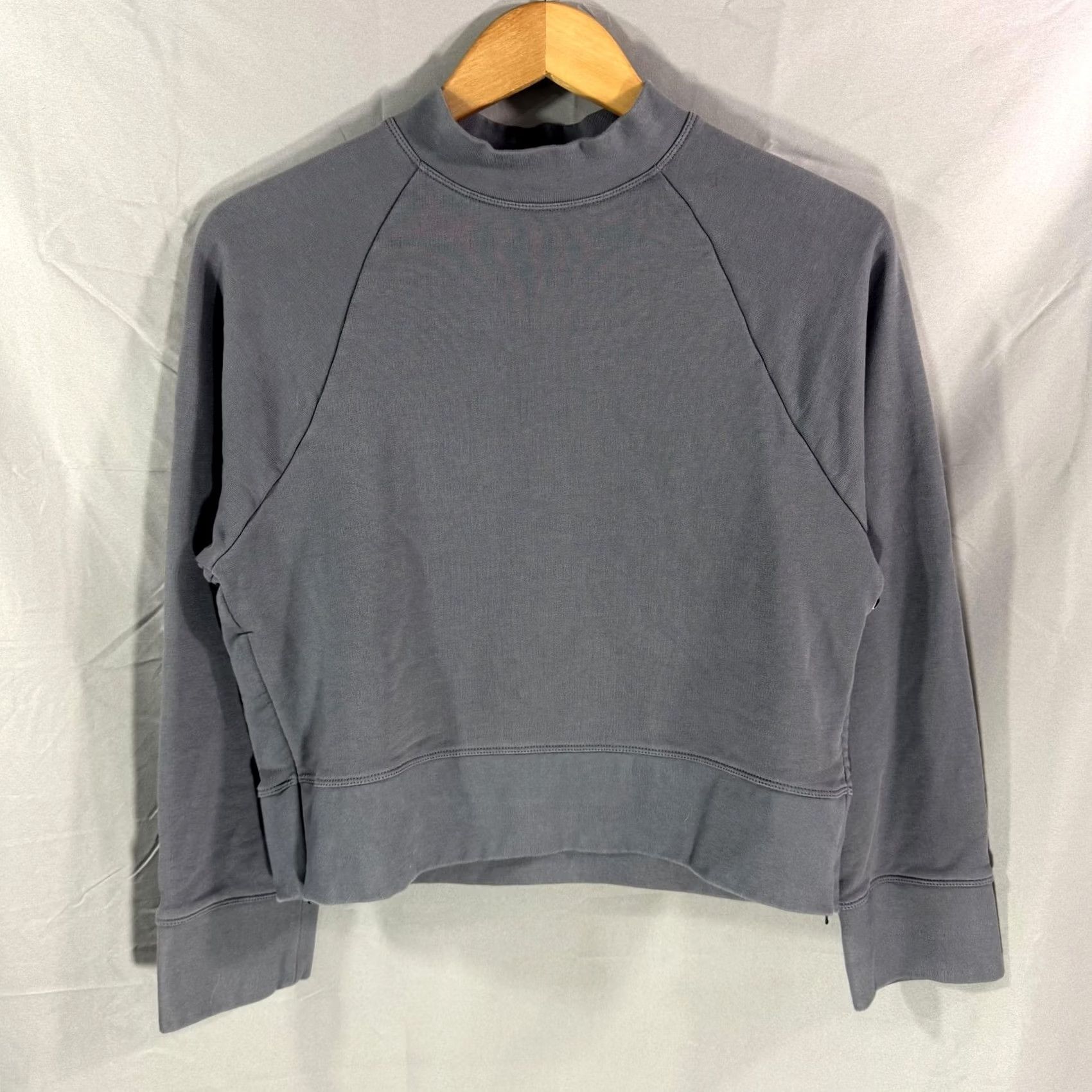 Vintage On Cloud Sweatshirt Womens Small Gray Crew Neck Raglan Sleeve Pullover Knit 100% Cotton Logo Size S / US 4 / IT 40 - 2 Thumbnail