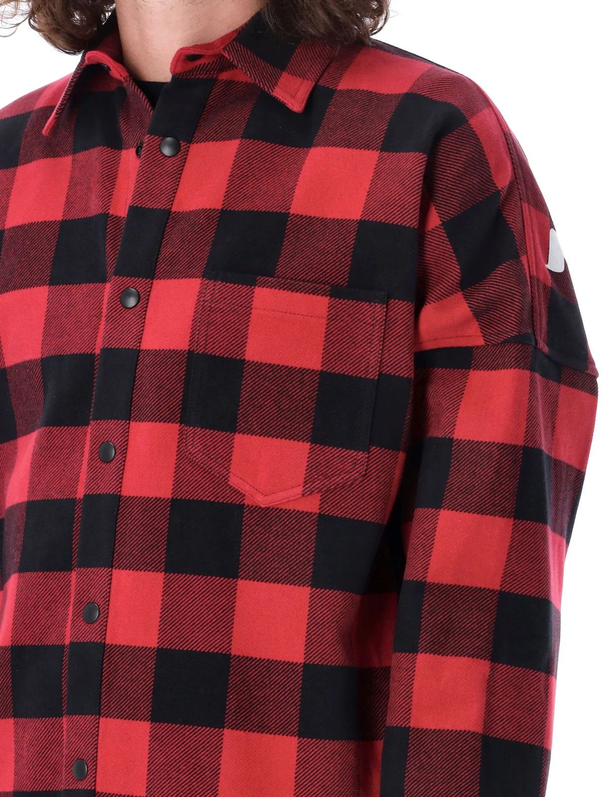 Palm Angels o1y0325 Logo Checked Shirt in Red/Black Size US S / EU 44-46 / 1 - 2 Thumbnail