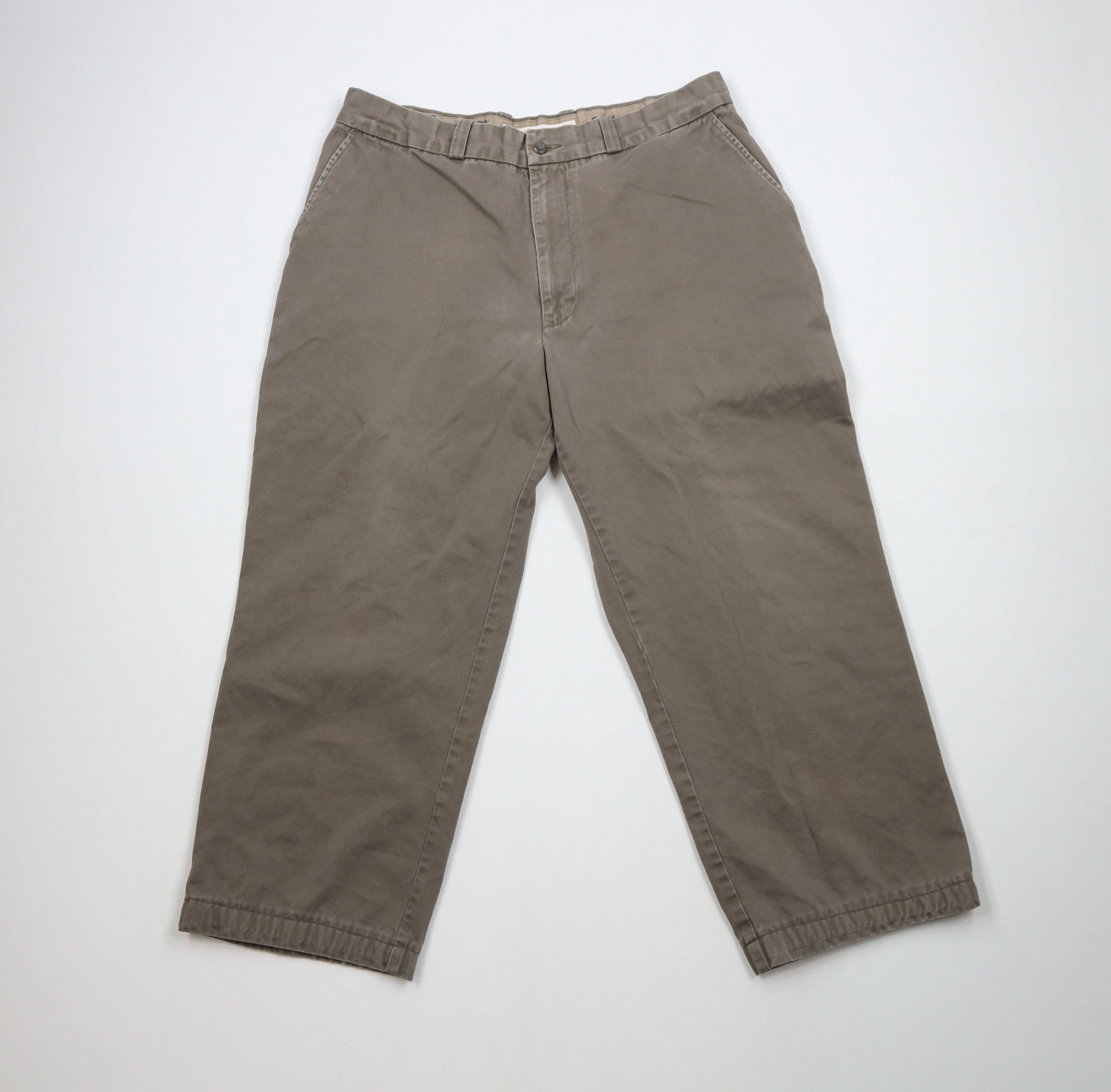 Vintage Vintage 90s Streetwear Wide Leg Cotton Chino Pants Brown Size US 36 / EU 52 - 1 Thumbnail