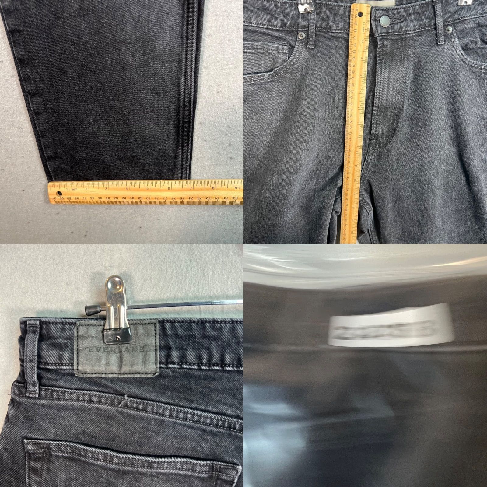 Everlane Everlane Jeans Women 32 Black Crop Tapered 5-Pocket Denim Organic Cotton High Rise Regular Vintage No? Size 24" / US 00 / IT 34 - 8 Thumbnail