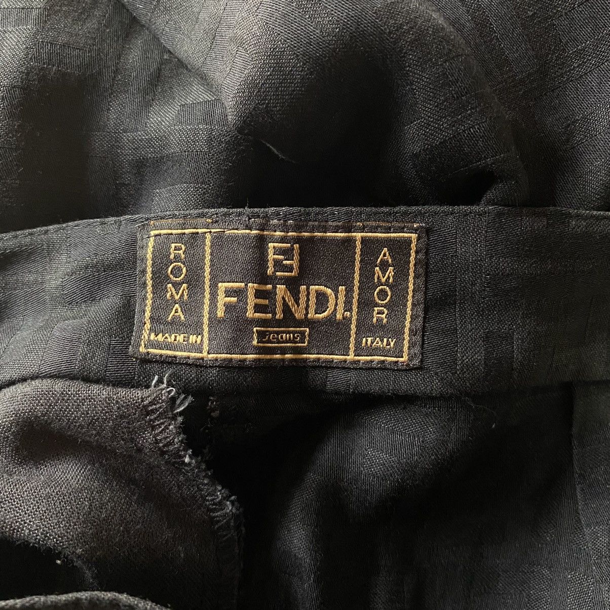 Fendi FENDI Black Monogram Pattern Pants Size 28" / US 6 / IT 42 - 14 Thumbnail
