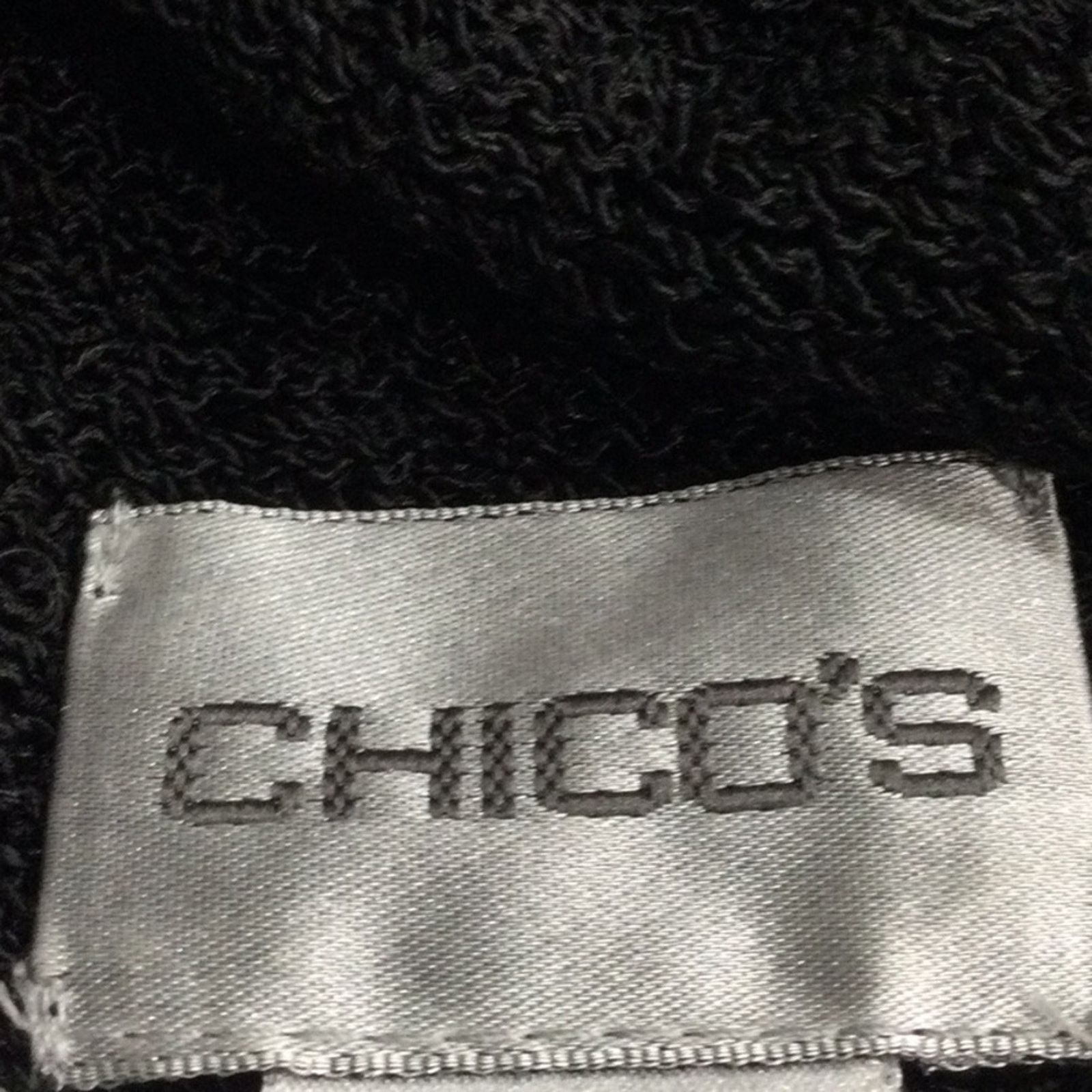 Chicos Chico's Black Fringe L/S 100% Rayon Open Cardigan M/L Size L / US 10 / IT 46 - 10 Thumbnail
