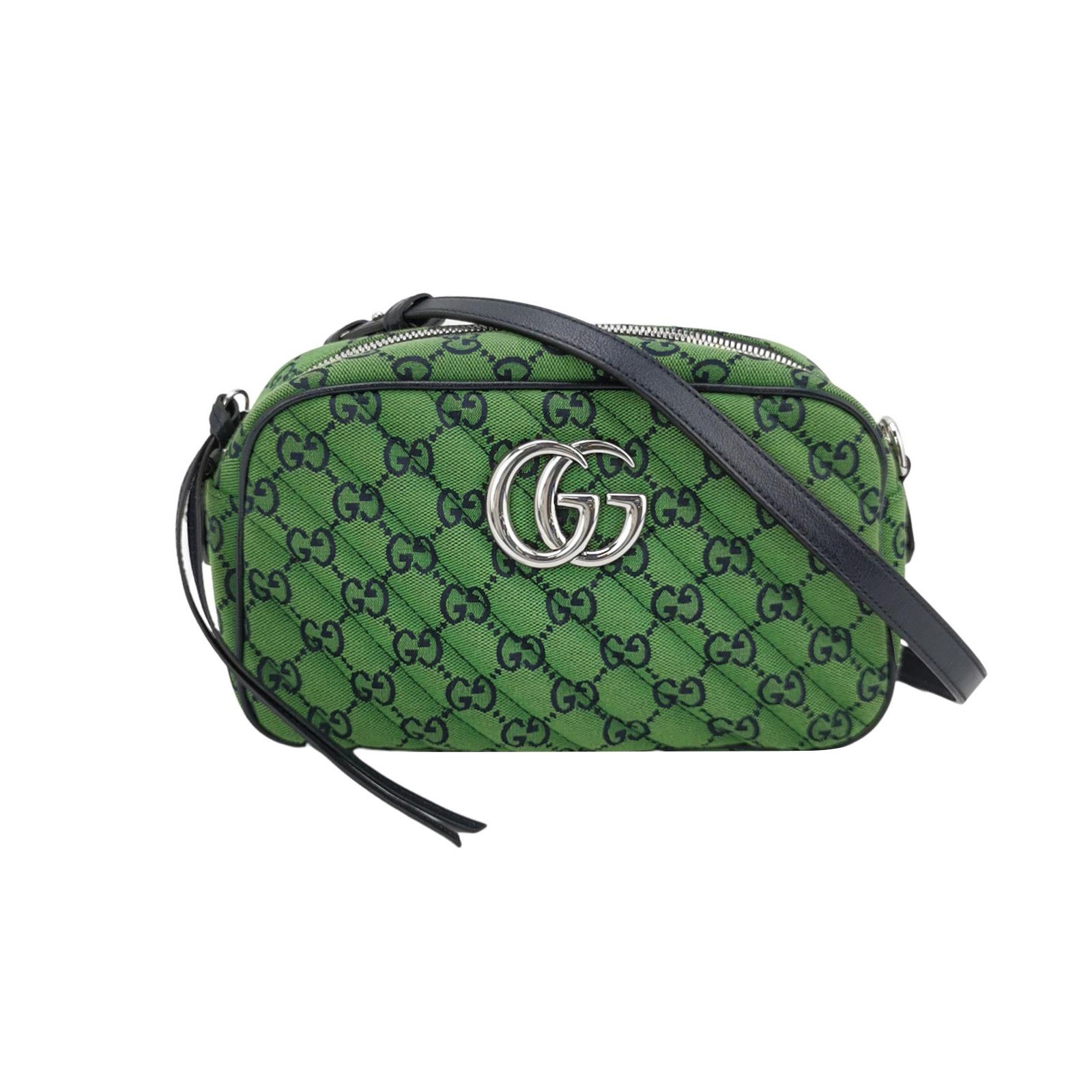 Gucci Gucci GG Marmont Green Canvas Crossbody Bag One Size Size ONE SIZE - 1 Thumbnail