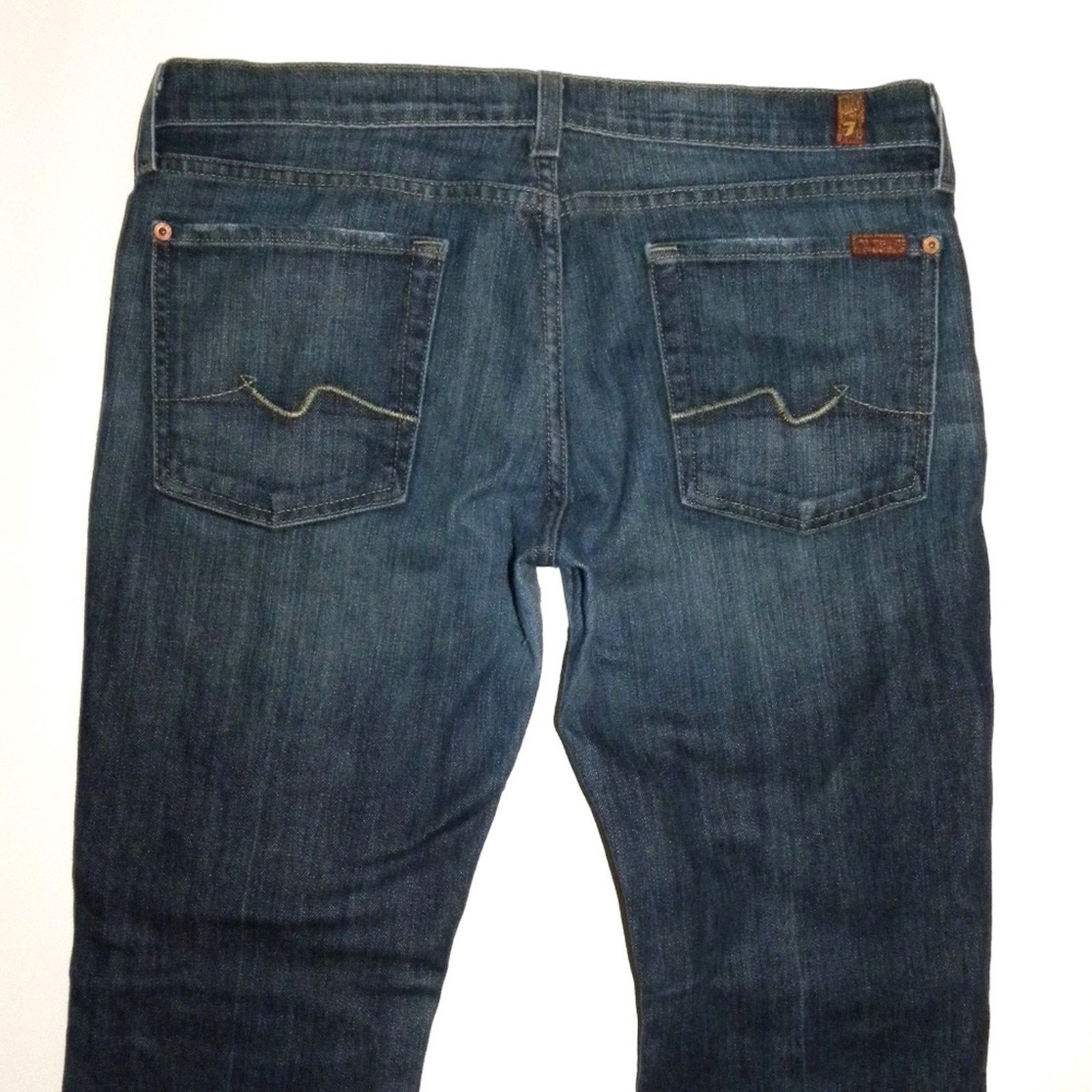 7 For All Mankind 7 FAM Flip Flop Bootcut Jeans Dark Wash size 32 Size 32" / US 10 / IT 46 - 1 Thumbnail
