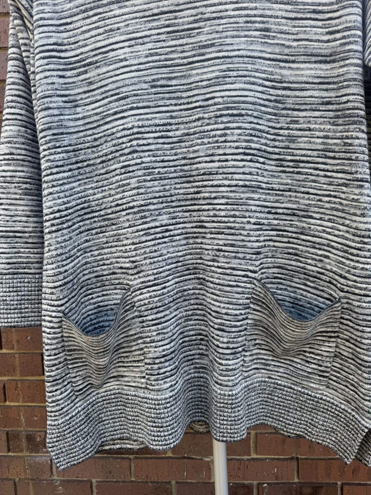 Other Eight Eight Eight Gray White Black Cotton Cowl Neck Sweater Size XL / US 12-14 / IT 48-50 - 3 Thumbnail