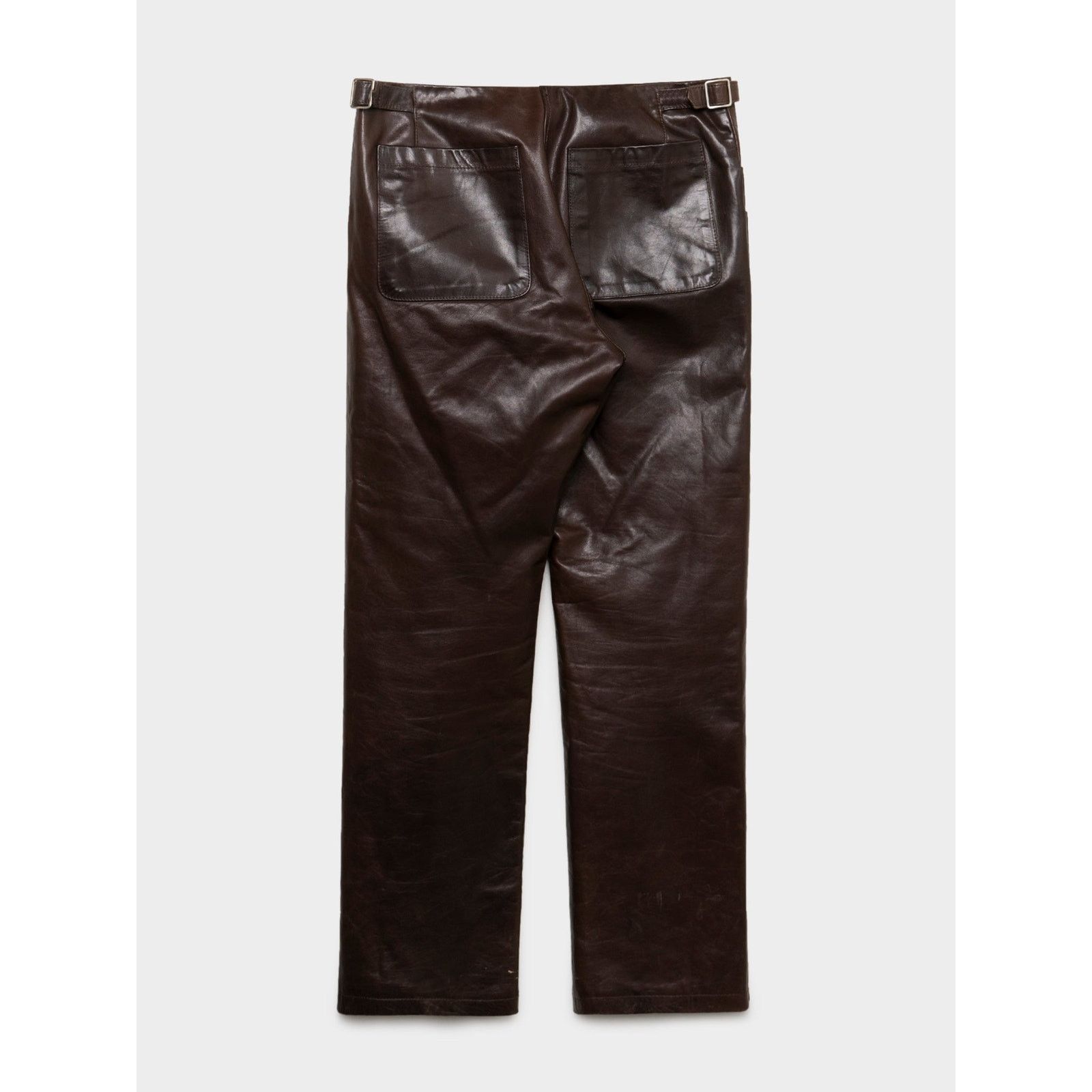 Maison Margiela Mcqueen Brown Leather Pants Size US 30 / EU 46 - 3 Thumbnail