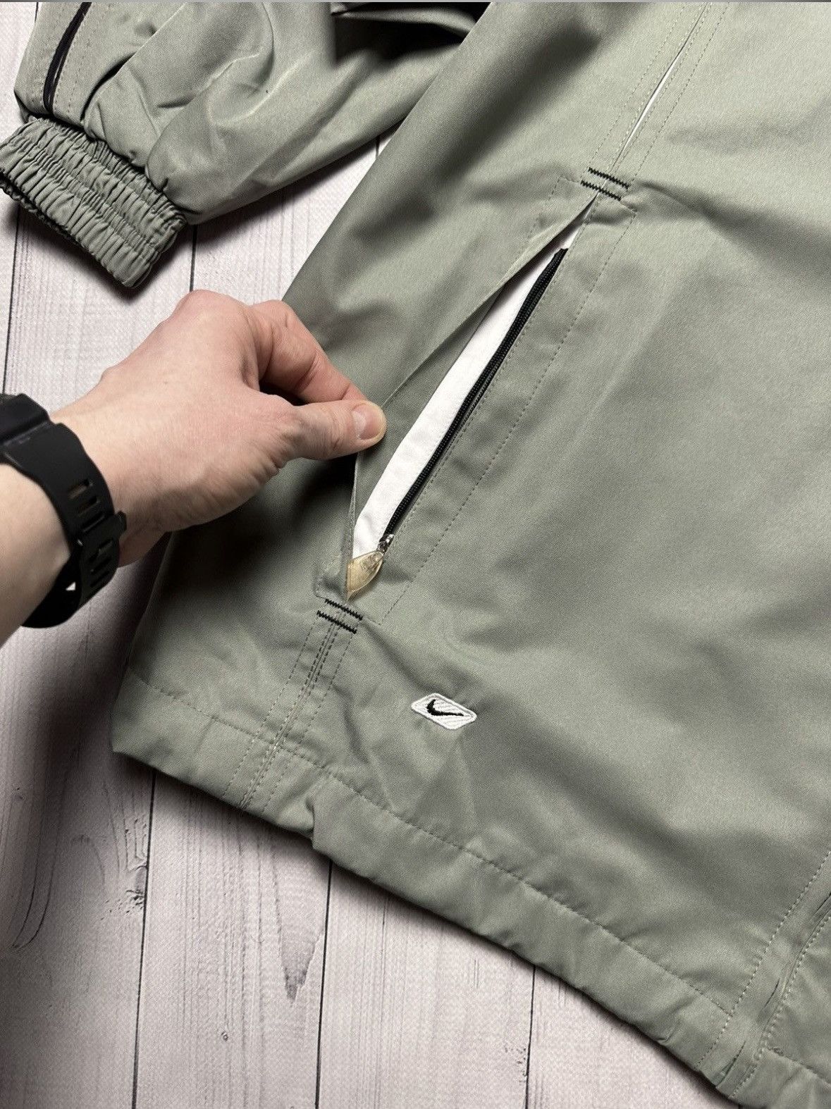 Nike × Vintage Vintage Nike track suit logo green rare size L drill pants Size US L / EU 52-54 / 3 - 8 Thumbnail