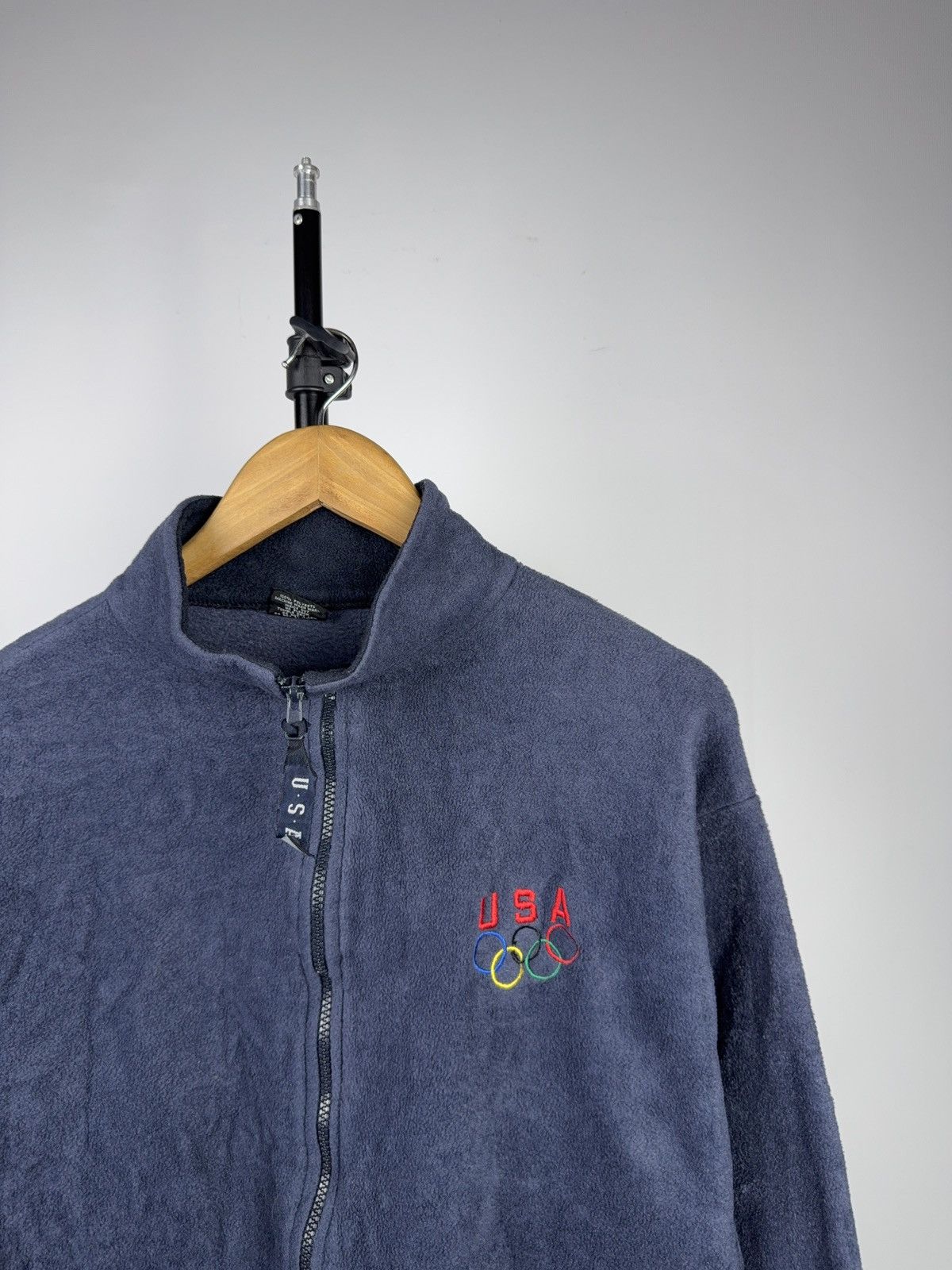 Vintage Vintage 90s Retro USA Olympics Fleece Jacket Made in USA Y2K Size L / US 10 / IT 46 - 2 Thumbnail