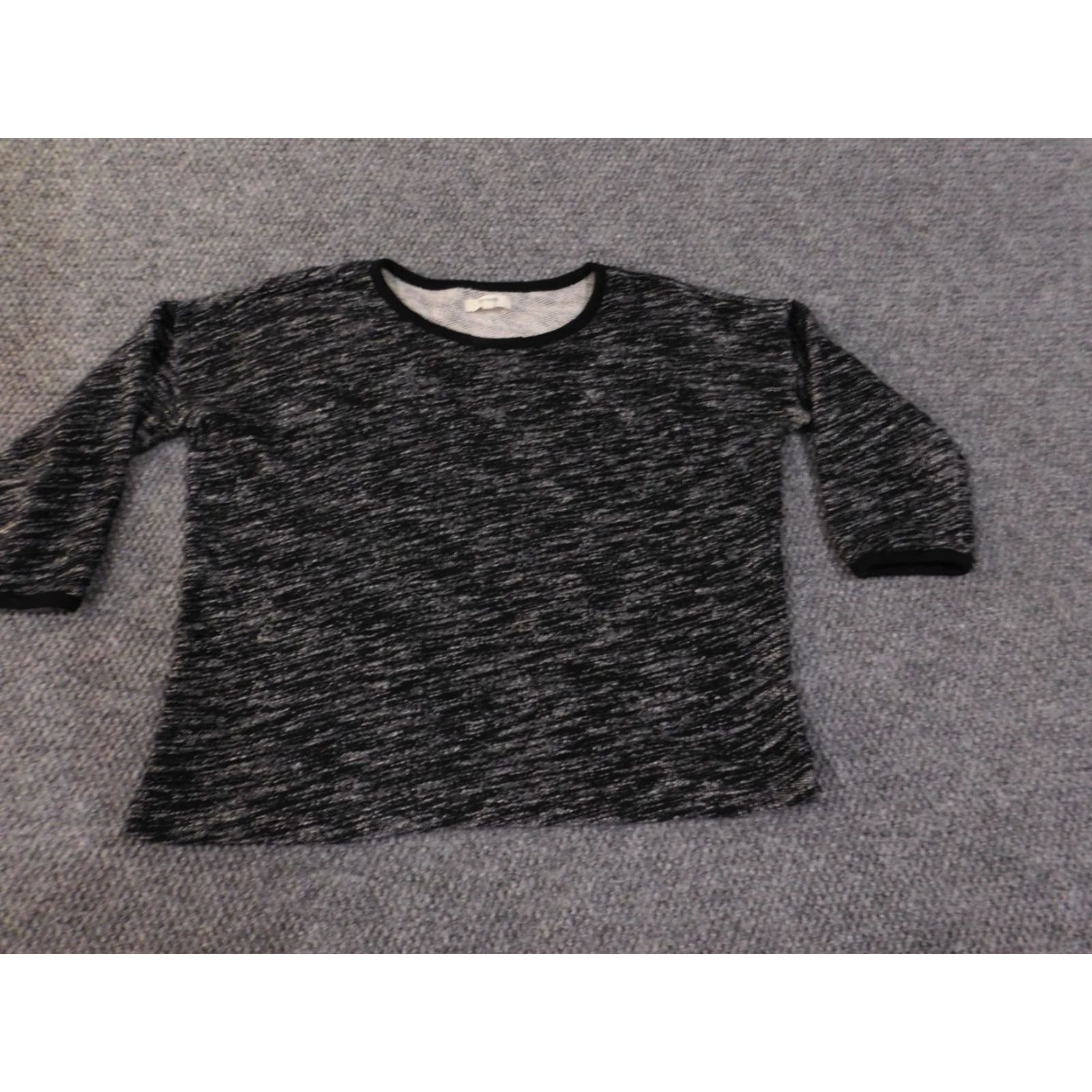 Madewell Madewell Sweater Pullover Geometric Knit Black M Women Raglan Open-Knit Long Sleeve Round Neck Stretch Logo Vintage No Size M / US 6-8 / IT 42-44 - 4 Thumbnail