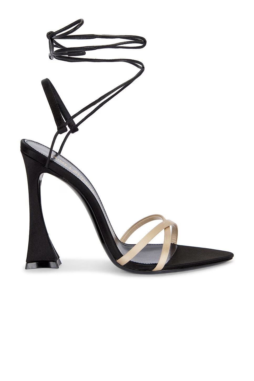 Saint Laurent Paris o1w1db10526 800043 Liza Sandals in Satin Crepe in Pink/Nero Size US 9 / IT 39 - 1 Thumbnail