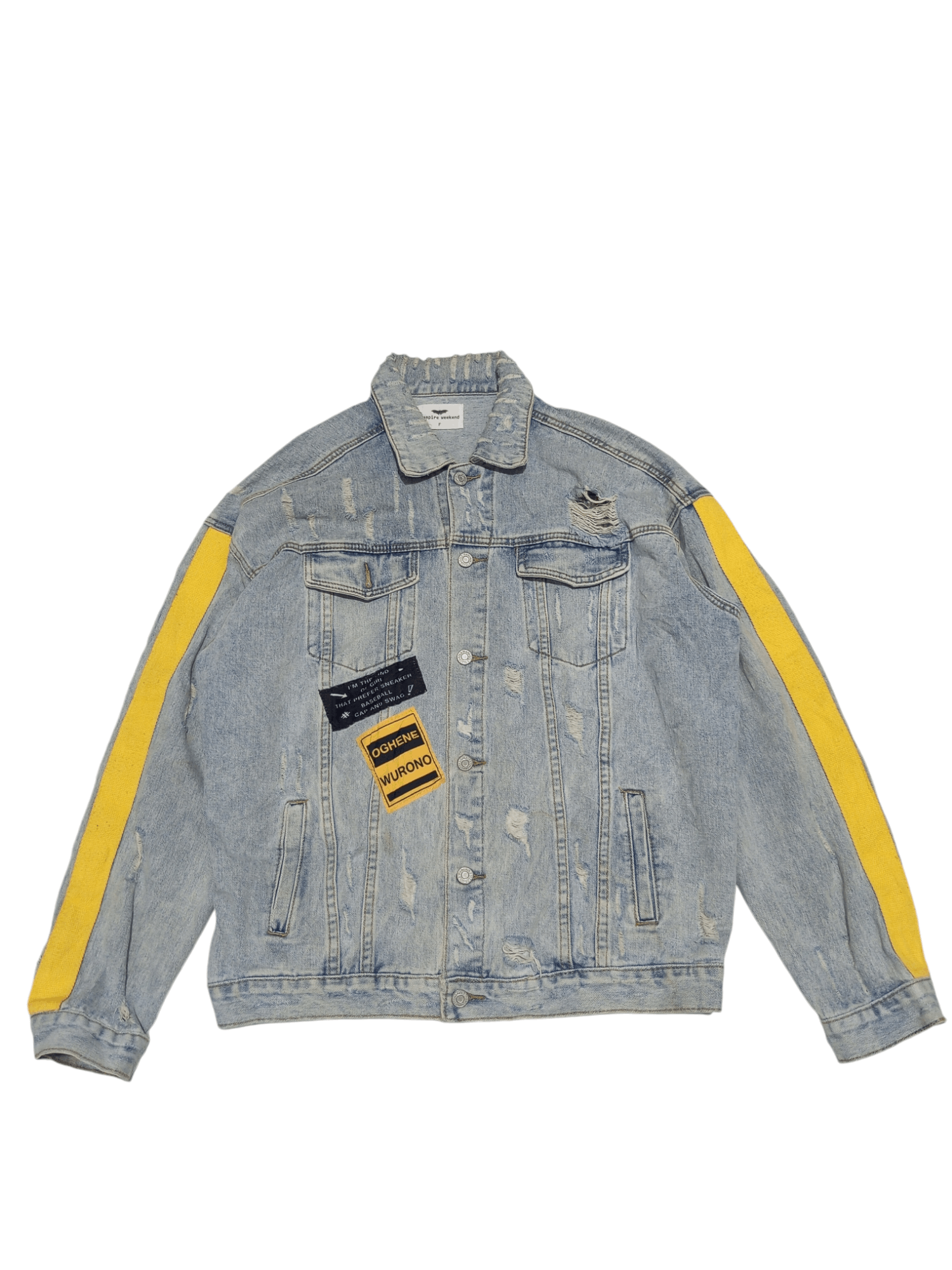 Japanese Brand × Vintage Vintage vampire weekend distressed denim trucker jacket Size US XL / EU 56 / 4 - 1 Thumbnail