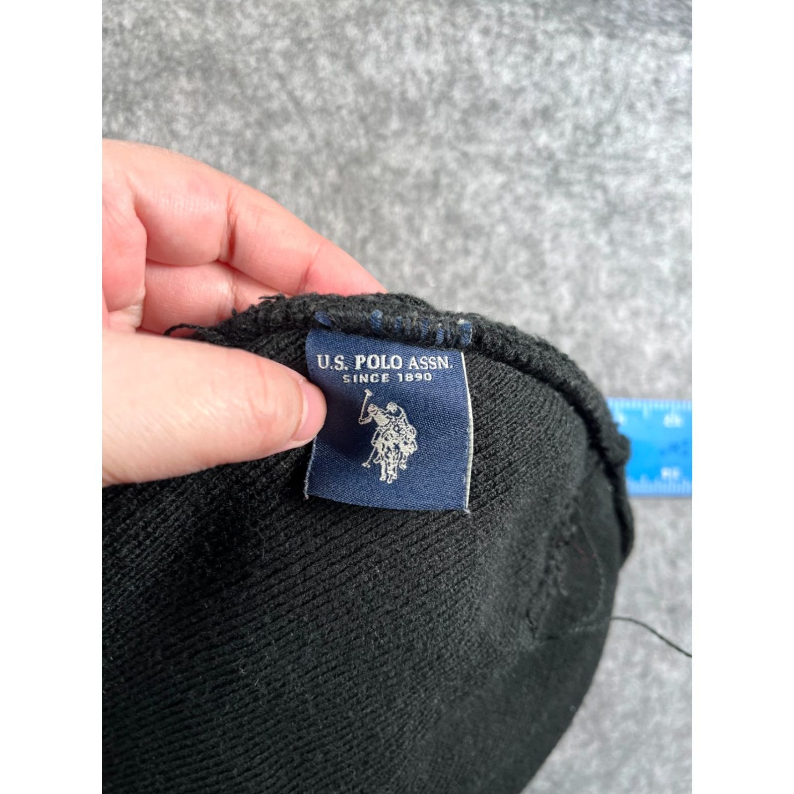 Vintage US Polo ASSN Beanie Toque Adult One Size Black Knit Acrylic Pony Embroidered Size US M / EU 48-50 / 2 - 7 Thumbnail