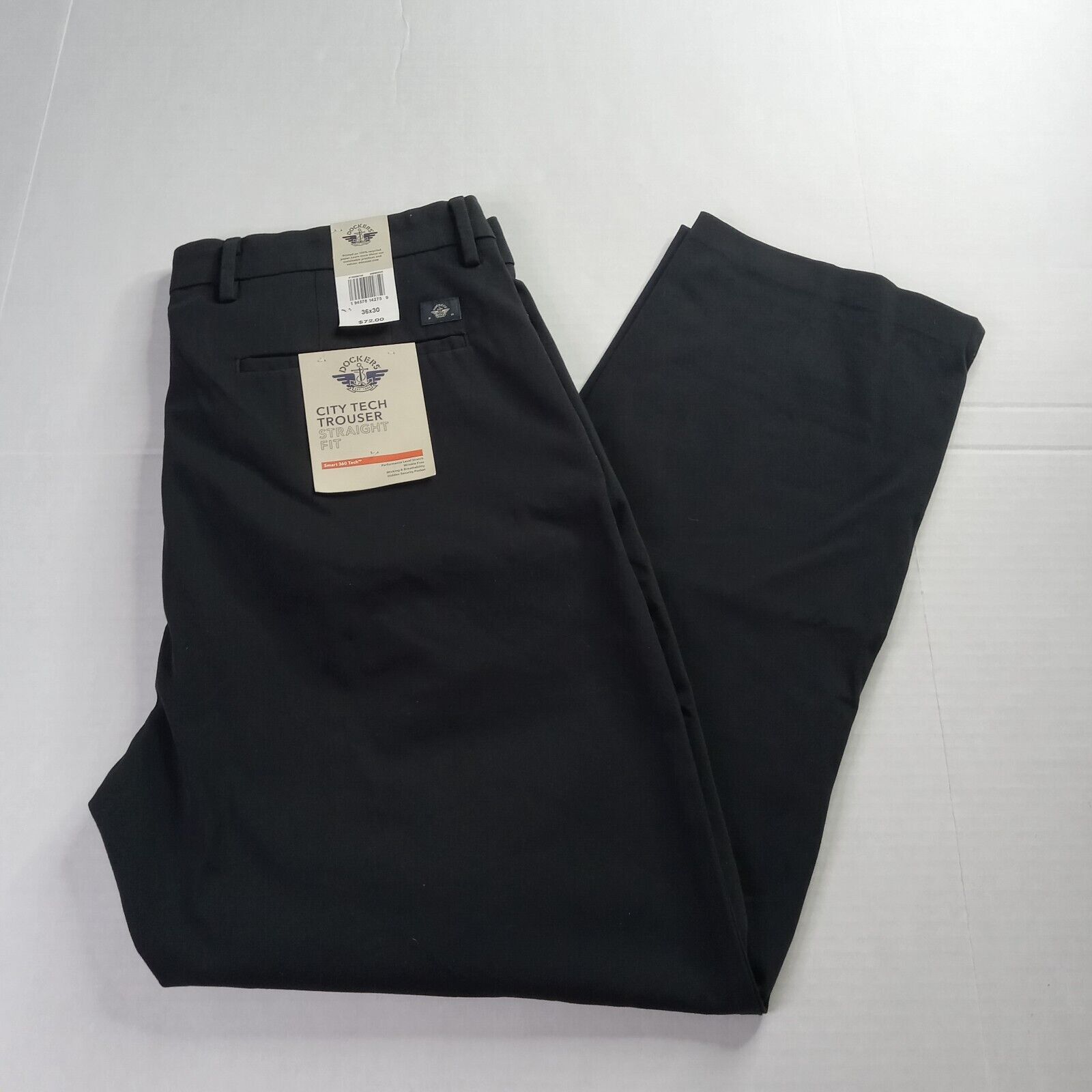 Dockers Dockers City Tech Trousers Men’s 36x30 Black Straight Fit Size US 36 / EU 52 - 1 Thumbnail