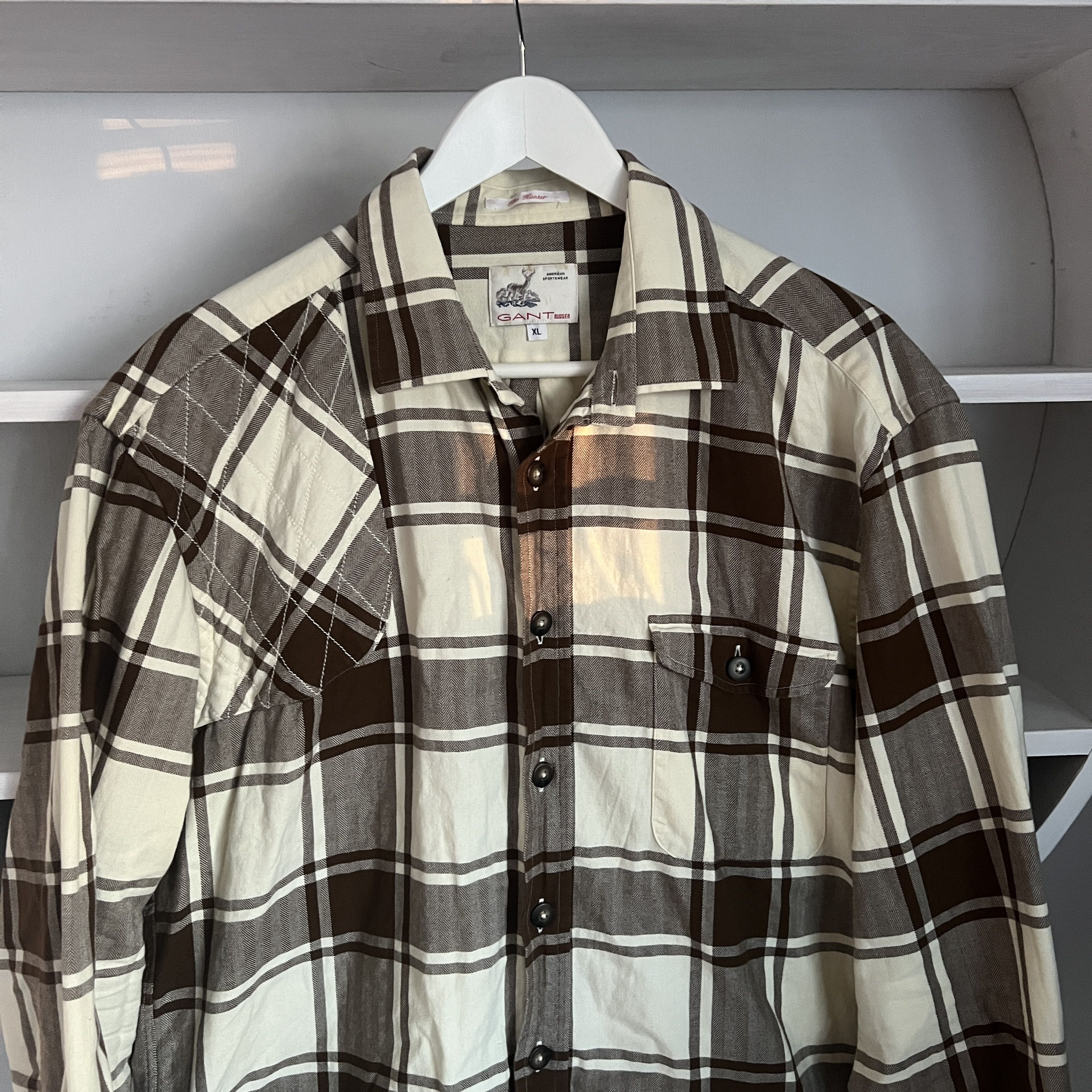 Gant Men's GANT RUGGER THE HUNTER Check RARE Cotton Shirt Size XL Size US XL / EU 56 / 4 - 4 Thumbnail