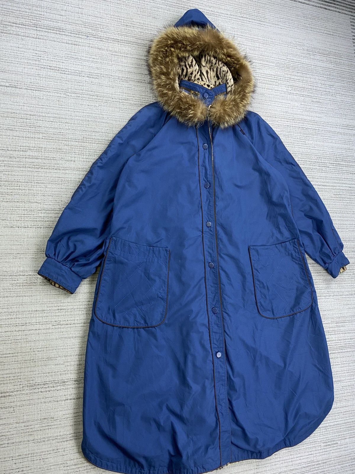 Issey Miyake Vintage Madam Goji Leopard Faux Fur Hoodie Long Jacket Size US M / EU 48-50 / 2 - 4 Thumbnail