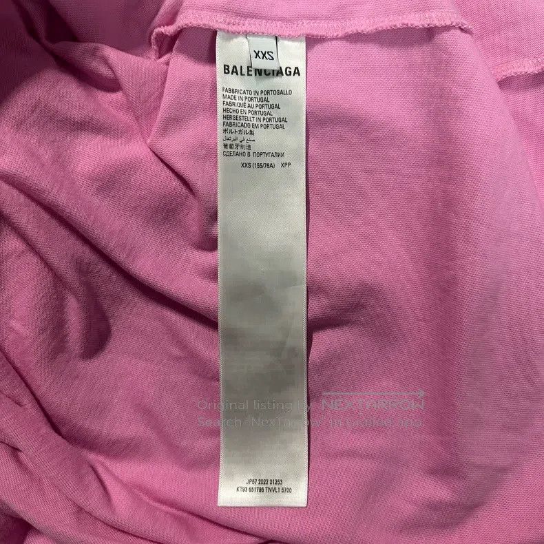 Balenciaga Balenciaga Aged Destruction Pink Short-sleeve Printed T-Sh Size US XXS / EU 40 - 8 Thumbnail