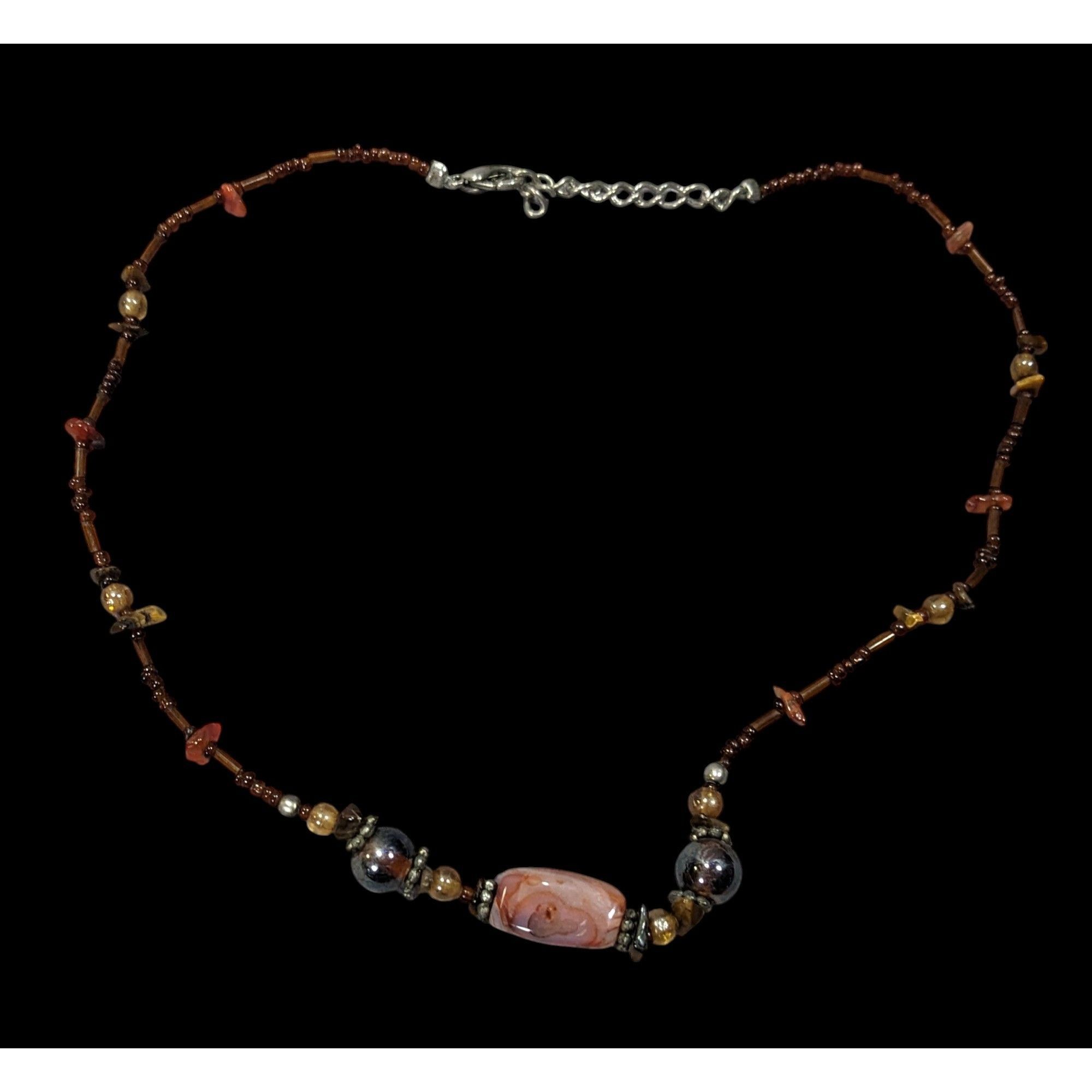 Other Rustic Glass And Gemstone Beaded Necklace Size ONE SIZE - 1 Thumbnail