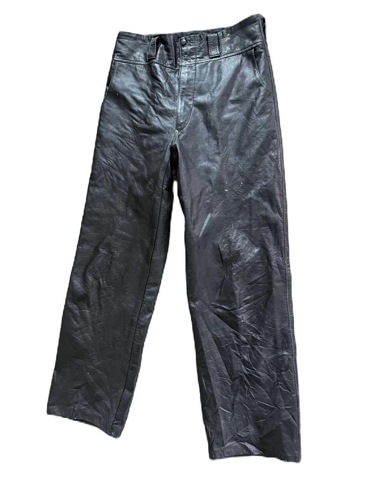 Kadoya Hedi Slimane Dior Luster Style Biker Moto Real Leather Pants Size US 32 / EU 48 - 3 Thumbnail