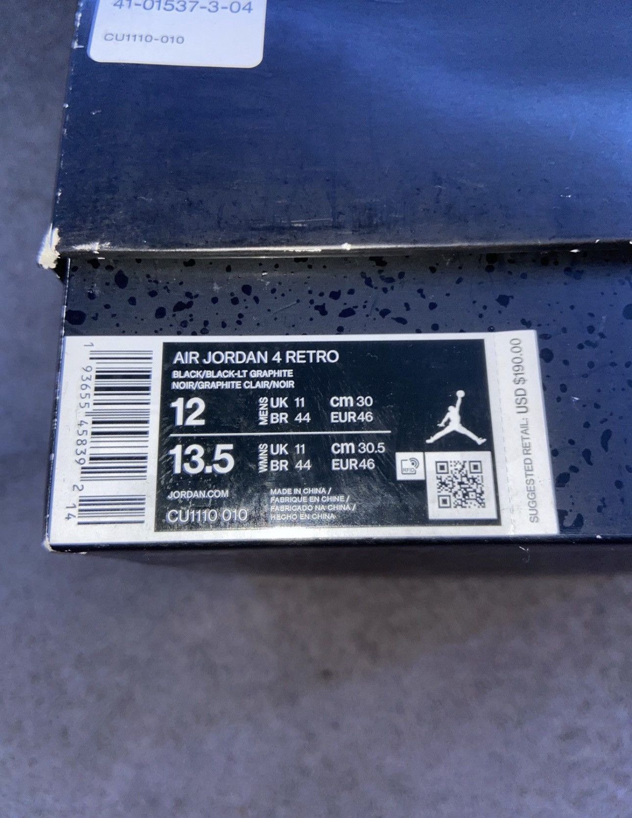 Jordan Brand Air Jordan 4 Retro Black Cat 2020 Size US 12 / EU 45 - 3 Thumbnail