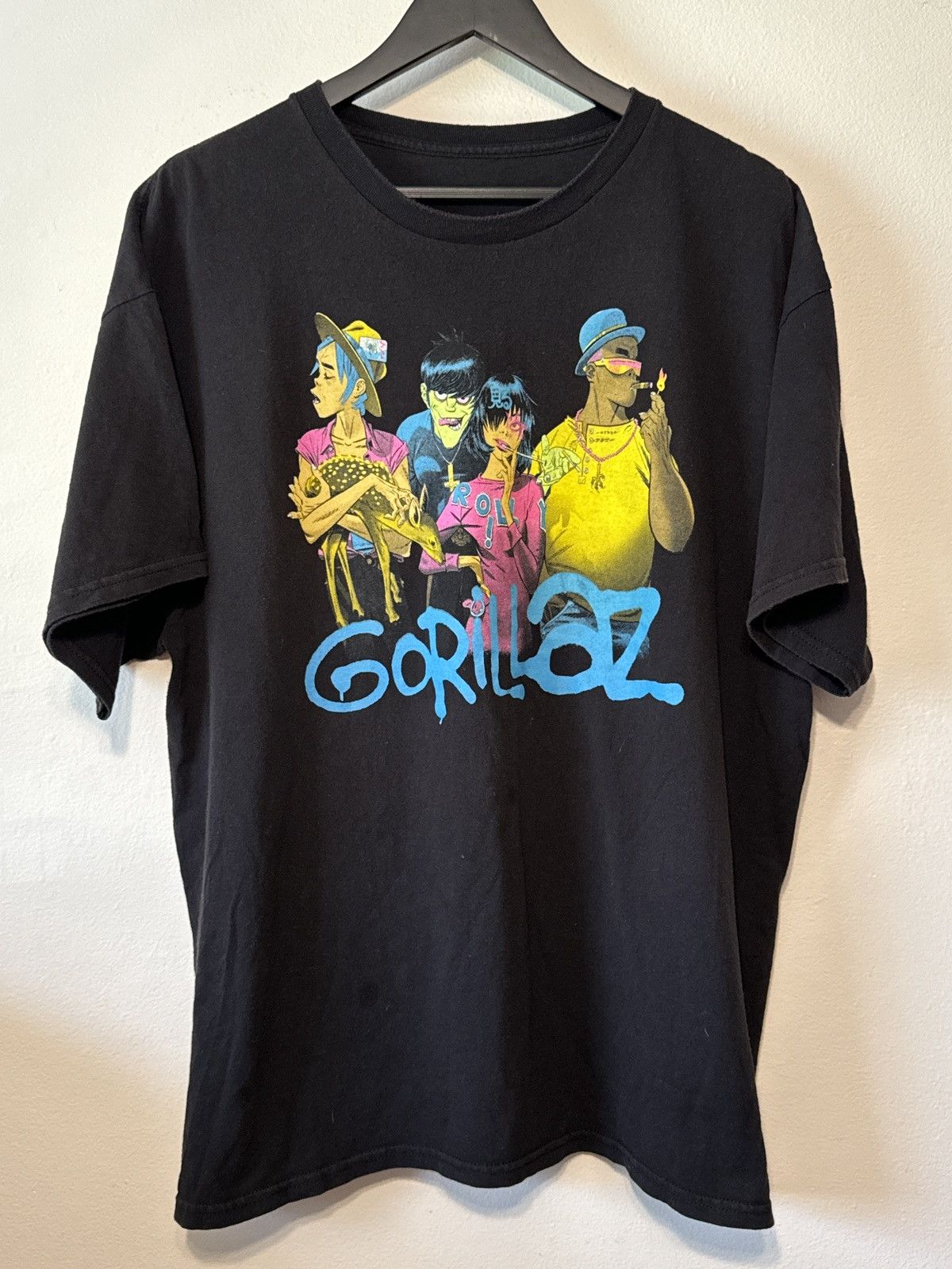 Rare Vintage Gorillaz Band Black T shirt store